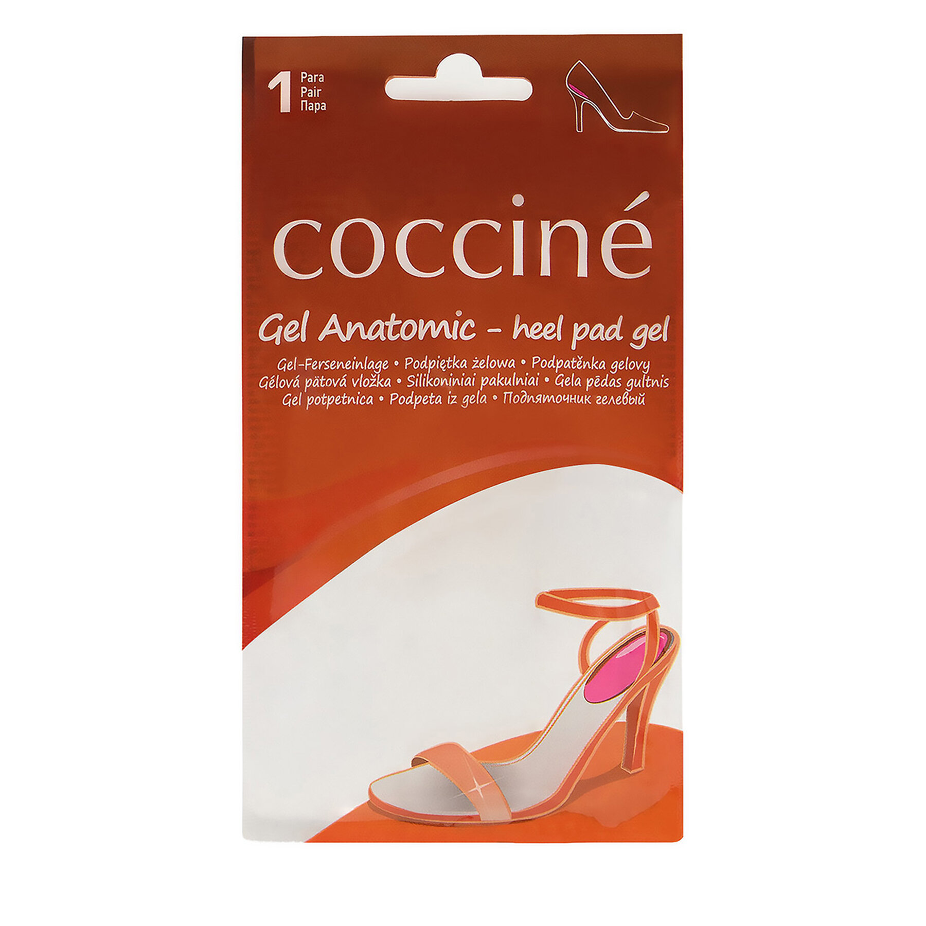 Podpätenky Coccine Gel Anatomic- Heel Pad Gel 665/16/93A-F Bezbarwny