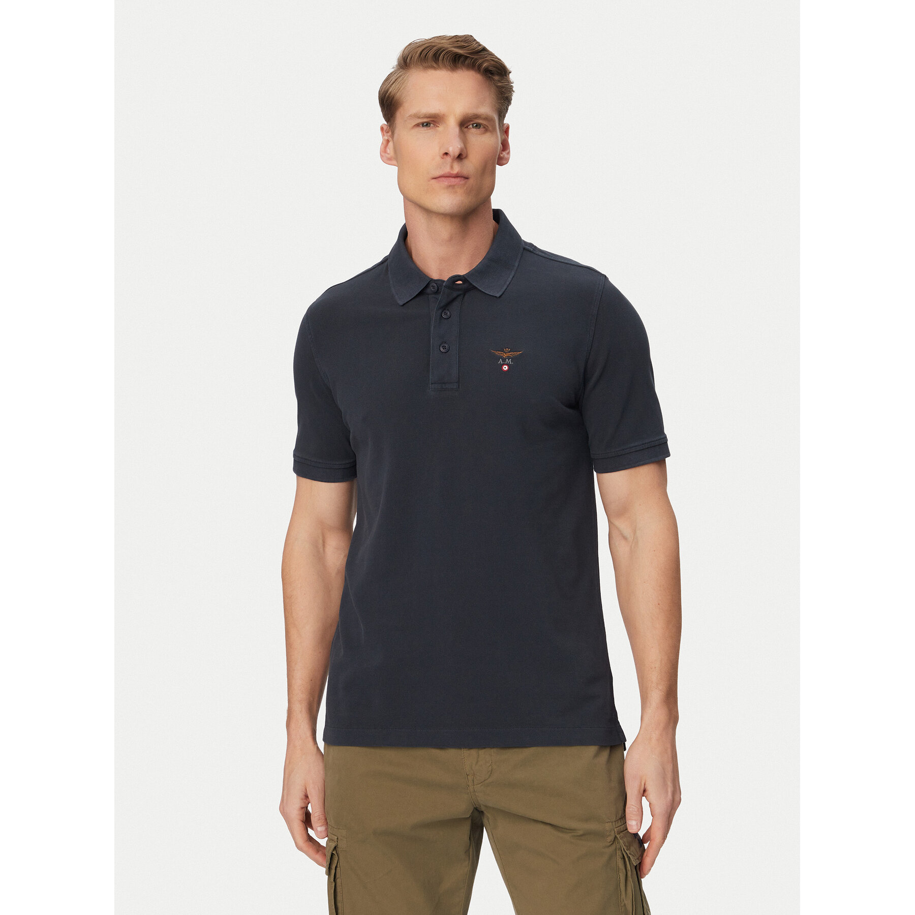 Aeronautica Militare Poloshirt 261PO1925UP00406 Dunkelblau Regular Fit
