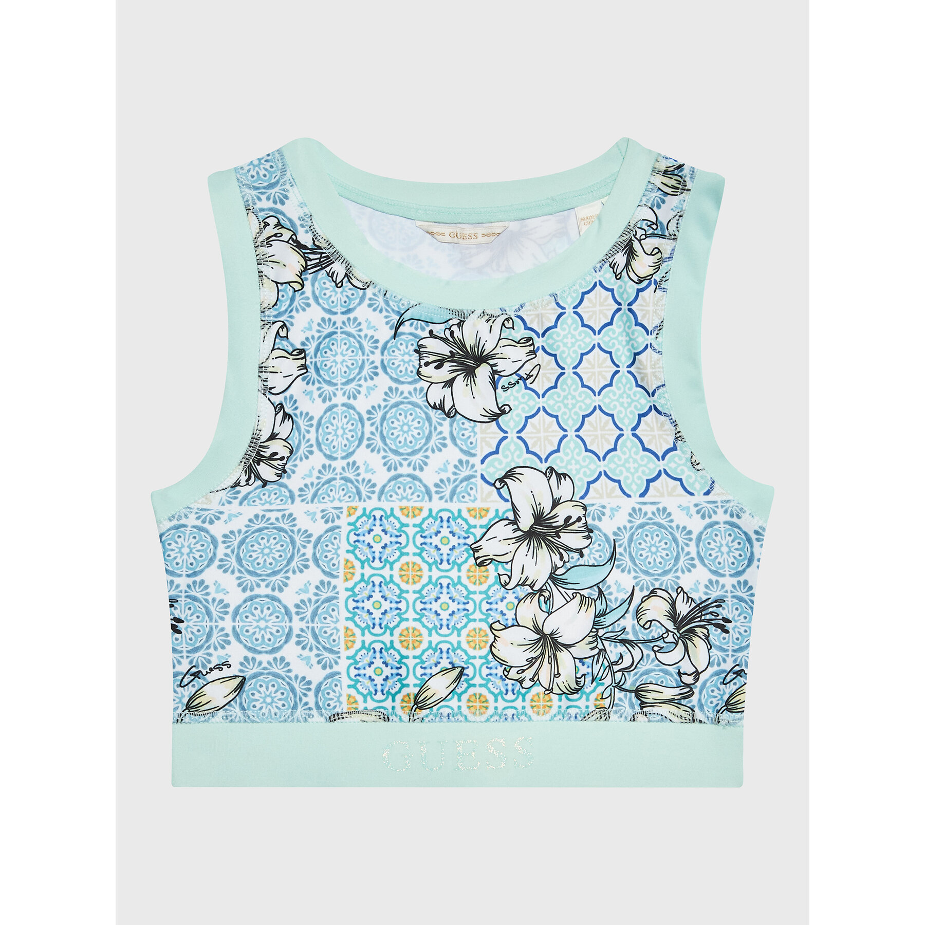 Guess Τοπ J3GI27 MC01P Μπλε Slim Fit