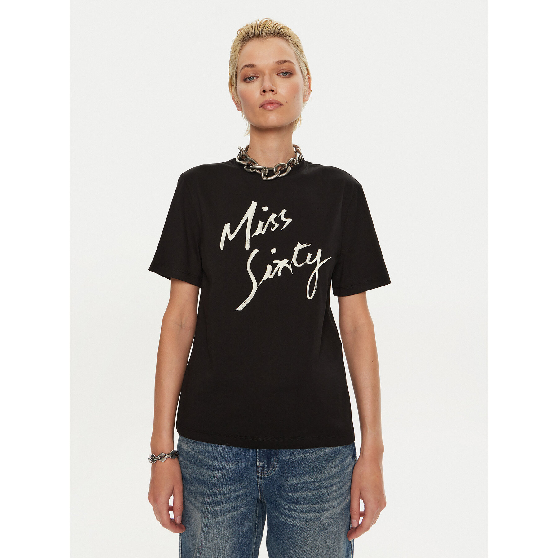 Miss Sixty T-shirt 6L3SJ3780000 Nero Regular Fit