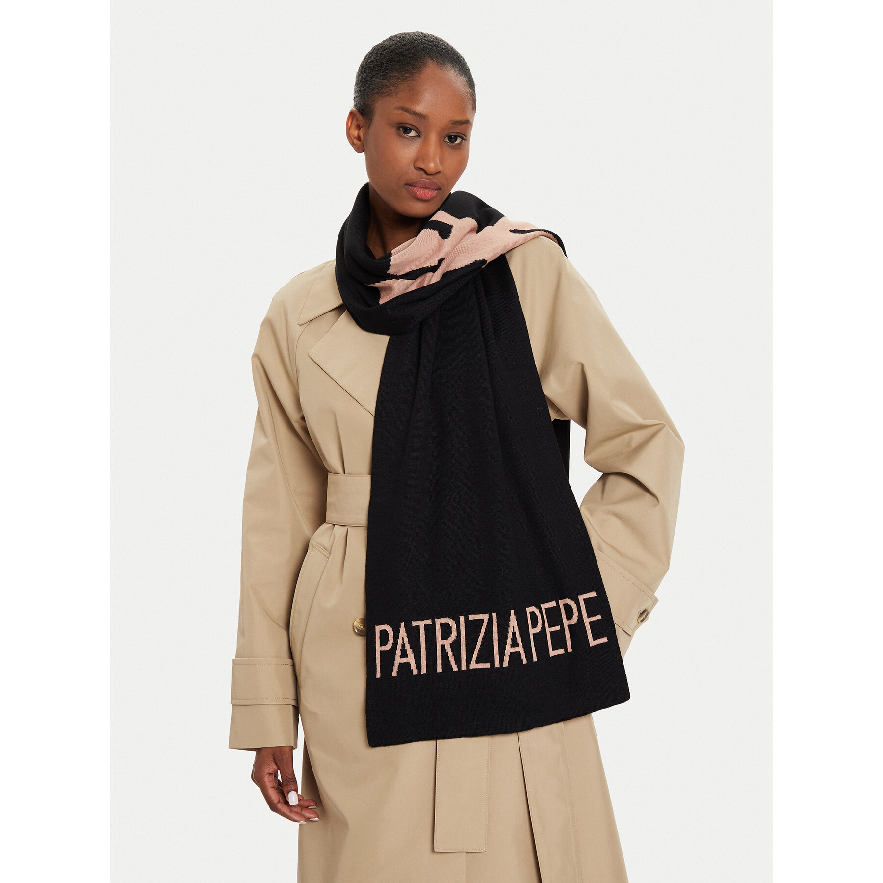 Κασκόλ Patrizia Pepe 8F9239/A6B2-X1HM Μαύρο