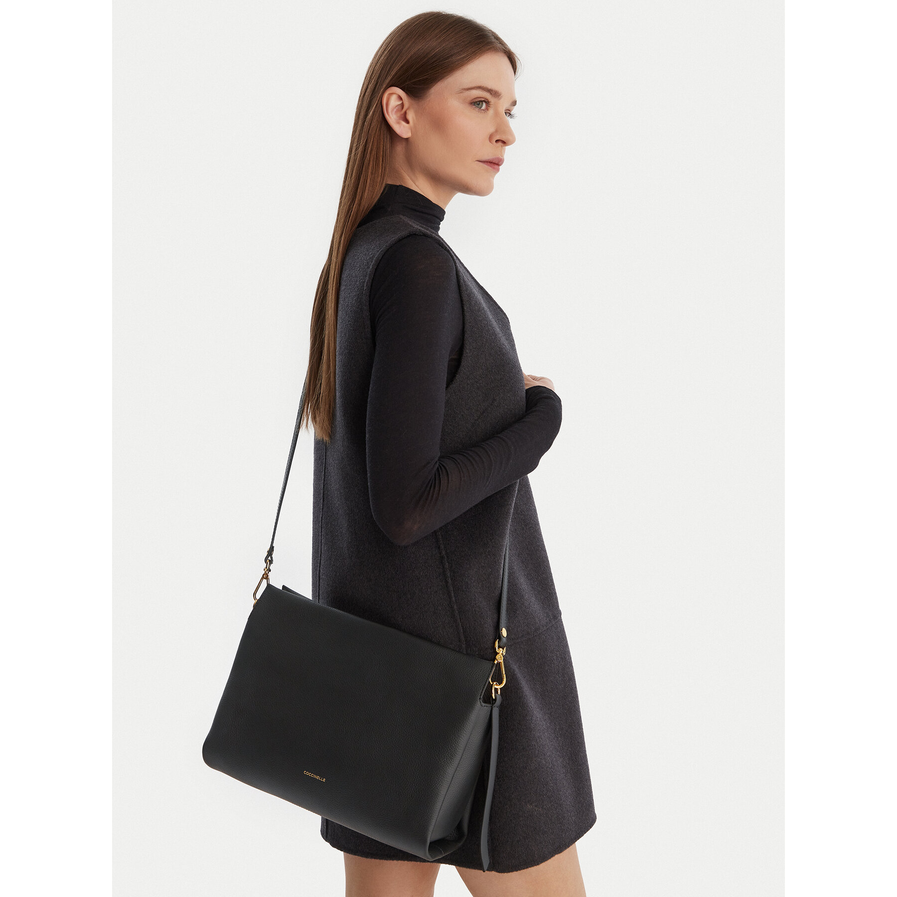 Geantă Coccinelle M250 Boheme Grana Double E1 M50 19 02 01 Negru