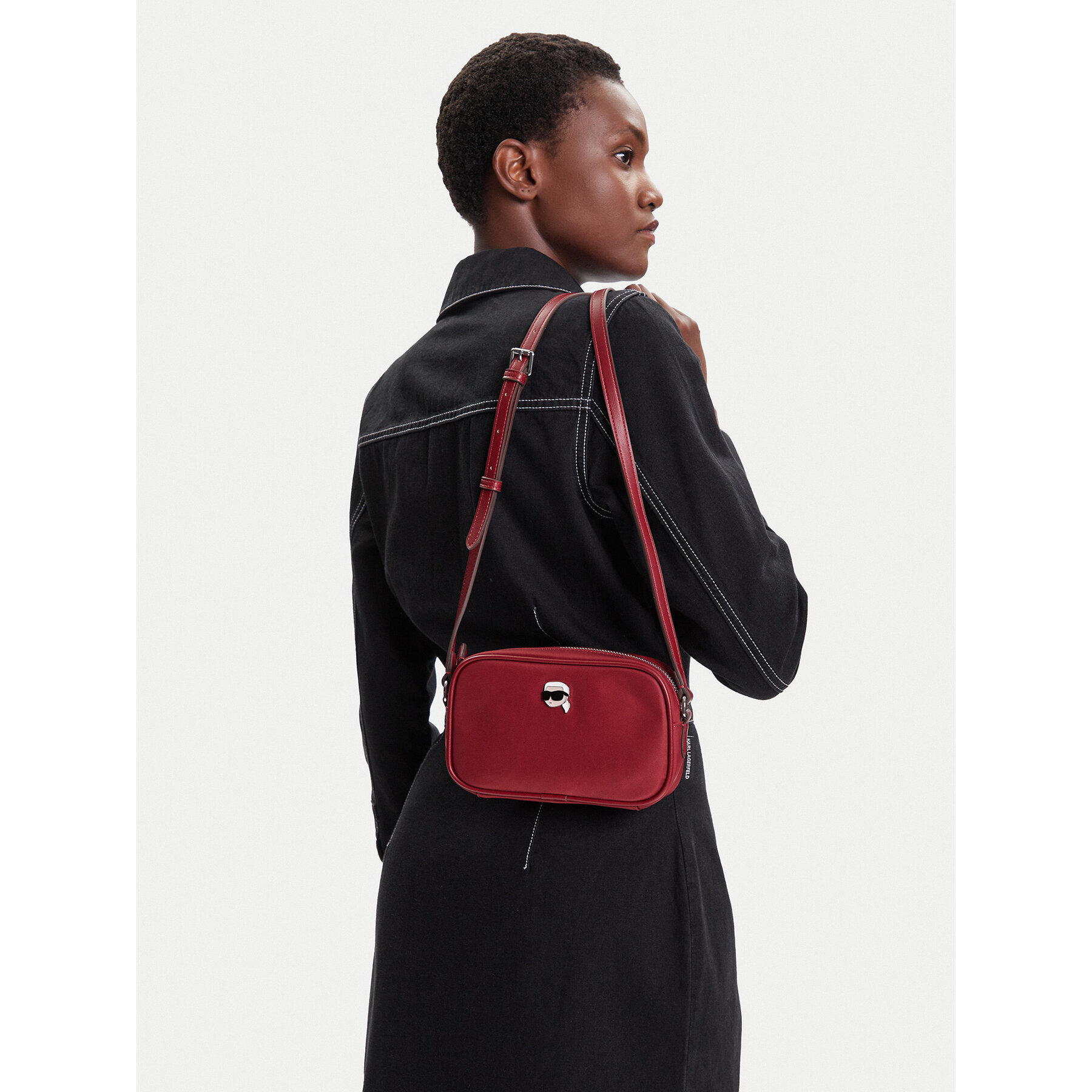 Дамска чанта KARL LAGERFELD A3W30128 Червен