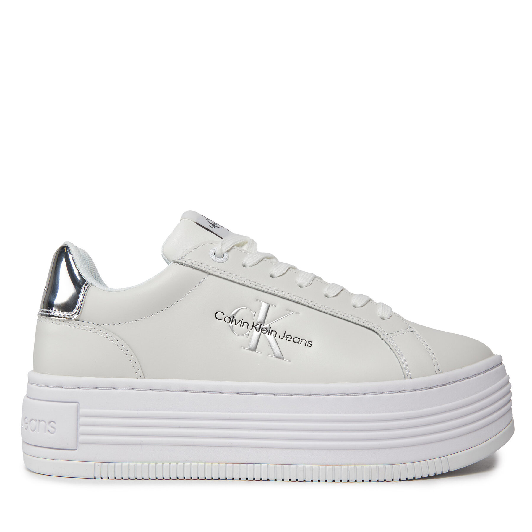 Damen Sneakers Calvin Klein Jeans, Schuhgröße 41, Weiß, YW0YW01457