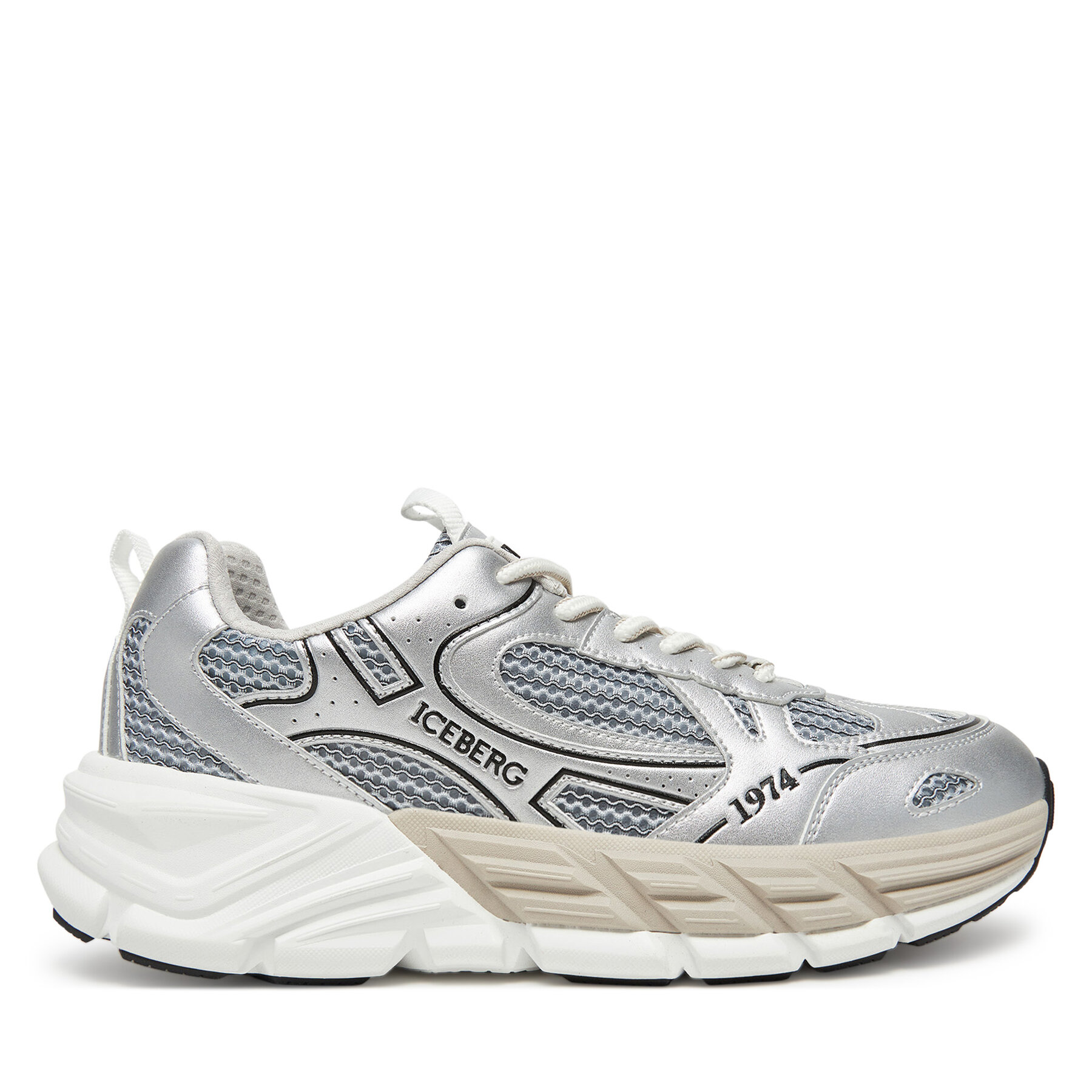 Iceberg Pánske Sneakersy, Rozmer: 40, Strieborná, IU1706
