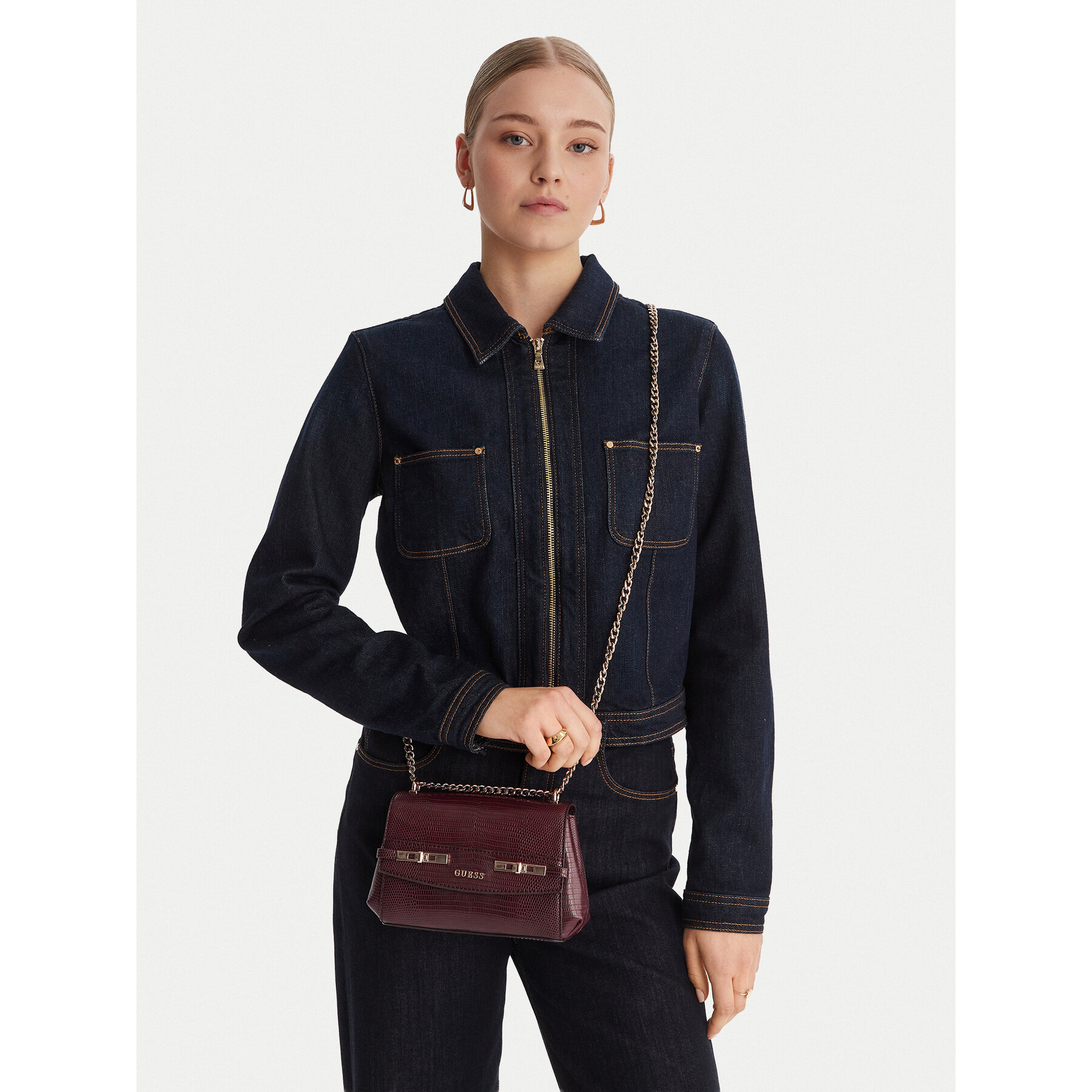 Дамска чанта Guess Melinda Mini HWKL99 33780 Бордо