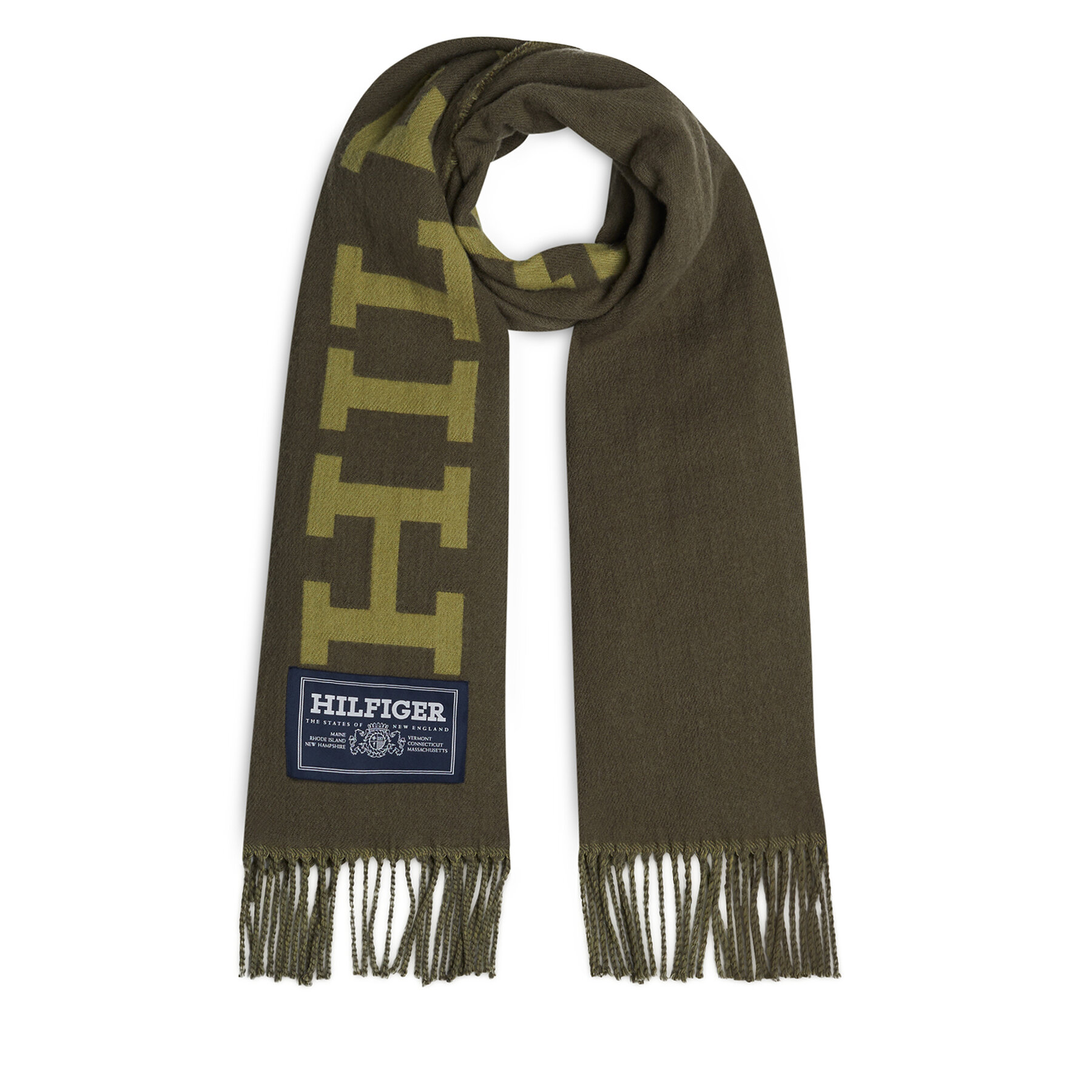 Sciarpa Tommy Hilfiger AM0AM12838 Verde, Taglia OS, taglia : OS