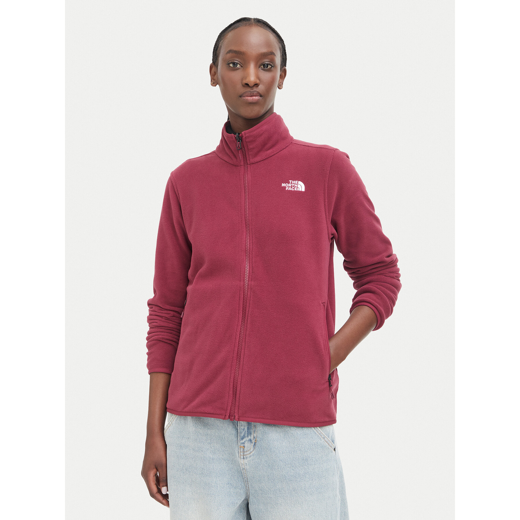 The North Face Fleecejacke Glacier NF0A8D2J Dunkelrot Regular Fit
