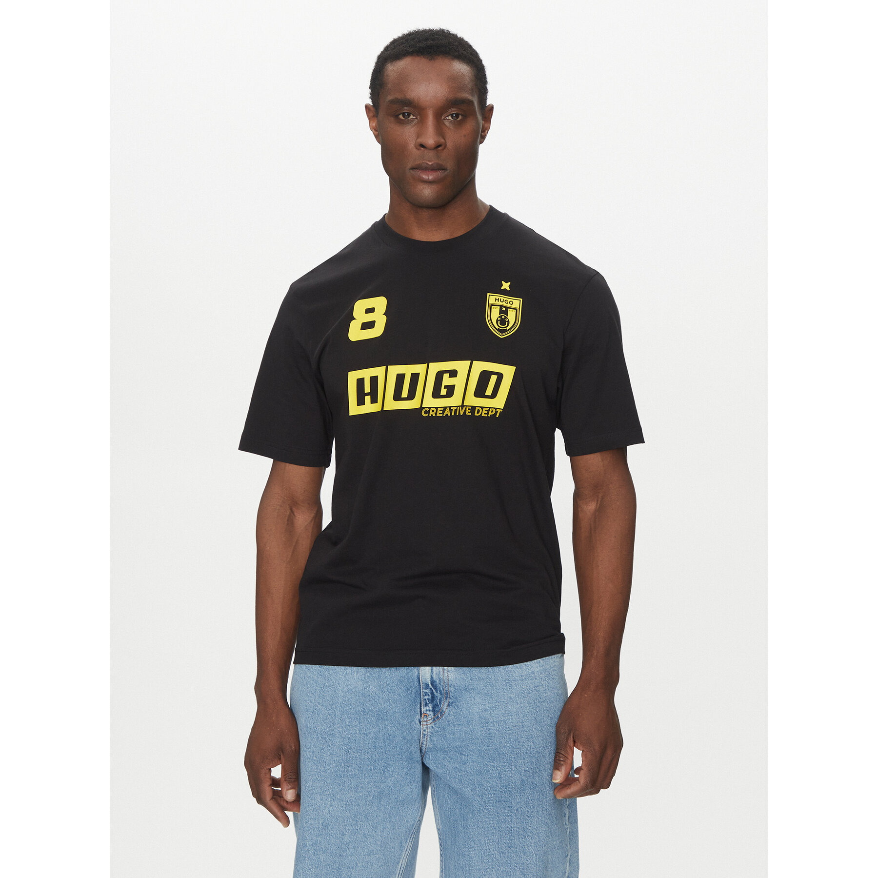 HUGO T-Shirt Nebulop 50541252 Μαύρο Regular Fit