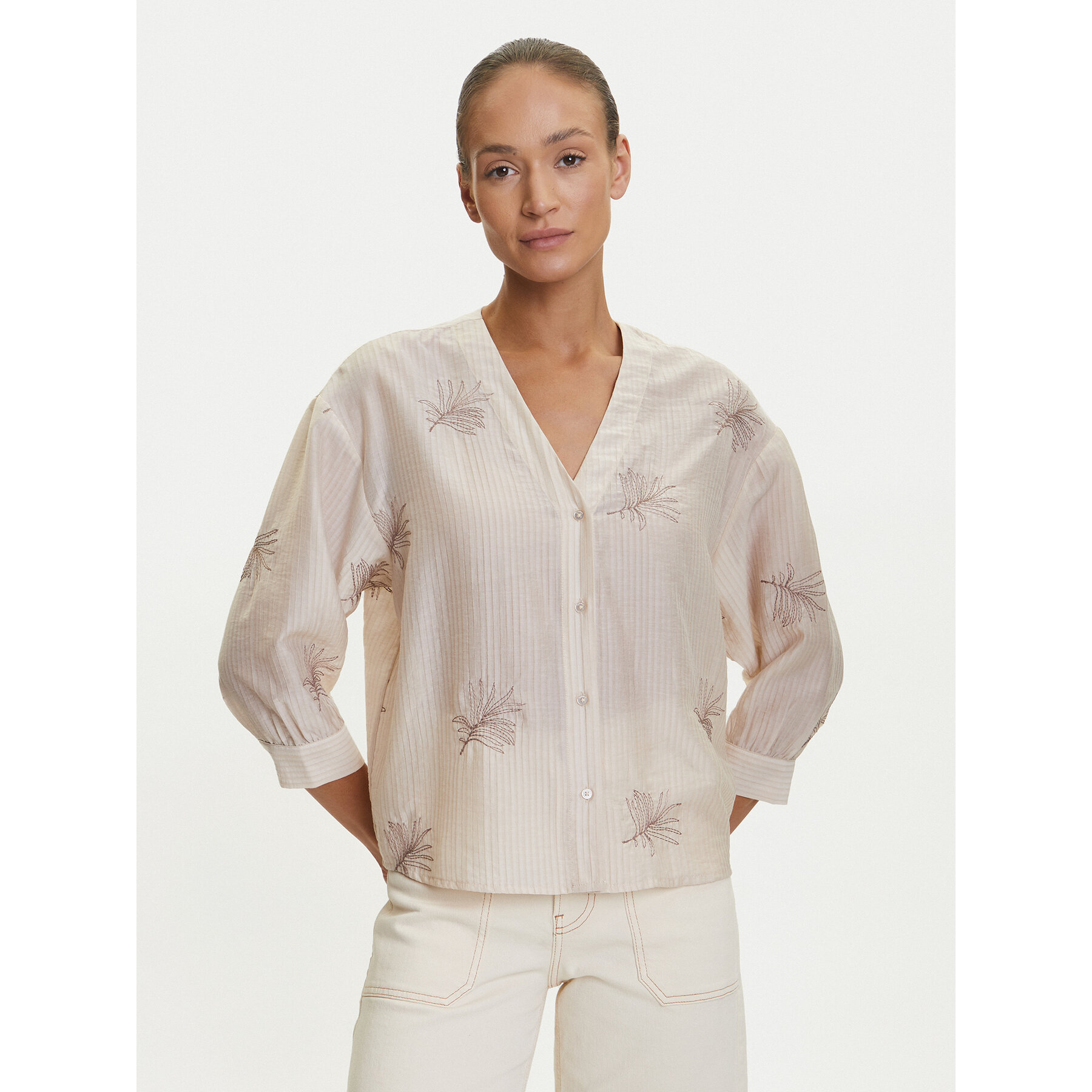 Tatuum Hemd Rue T2509.078 Beige Relaxed Fit