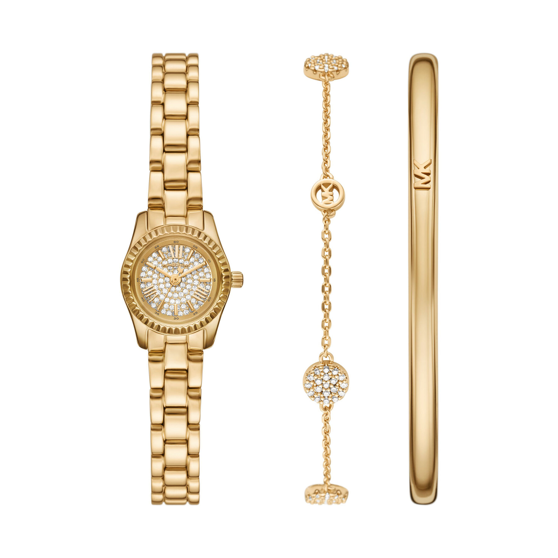 Súprava hodiniek a náramku Michael Kors Lexington Set MK4944SET Zlatá