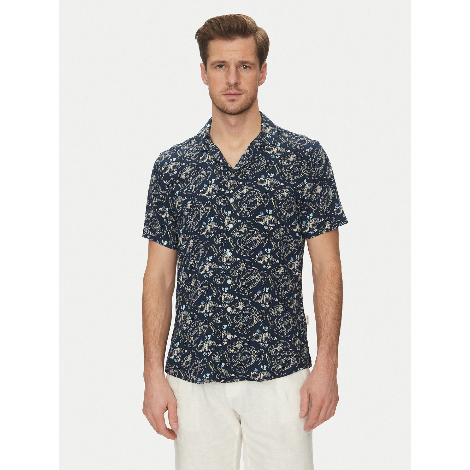 Blend Hemd 20718227 Dunkelblau Regular Fit
