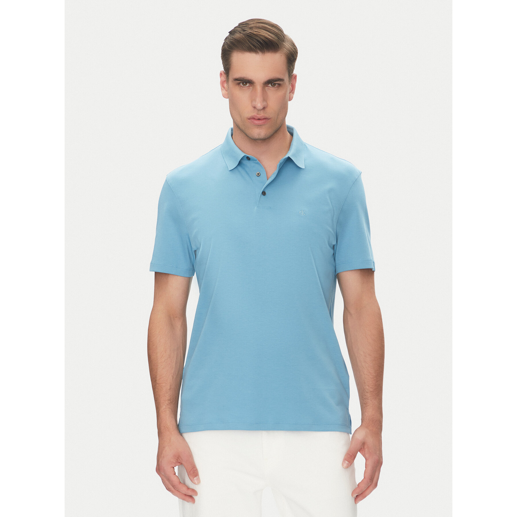 Calvin Klein Polo Supima LV04LB276G Blu Regular Fit