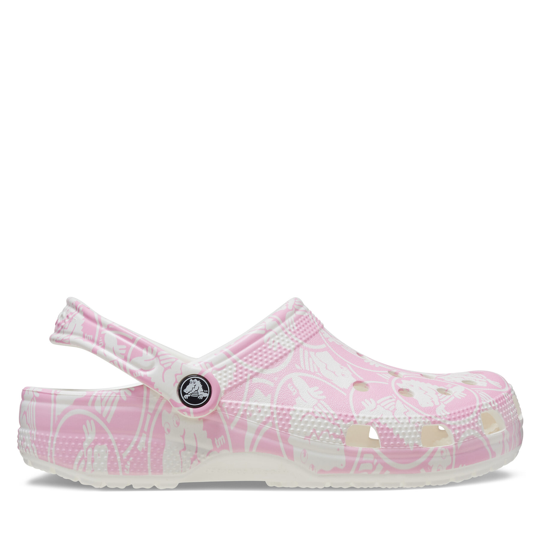 Mules / sandales de bain Crocs Classic Duke Print Clog 210003 Rose