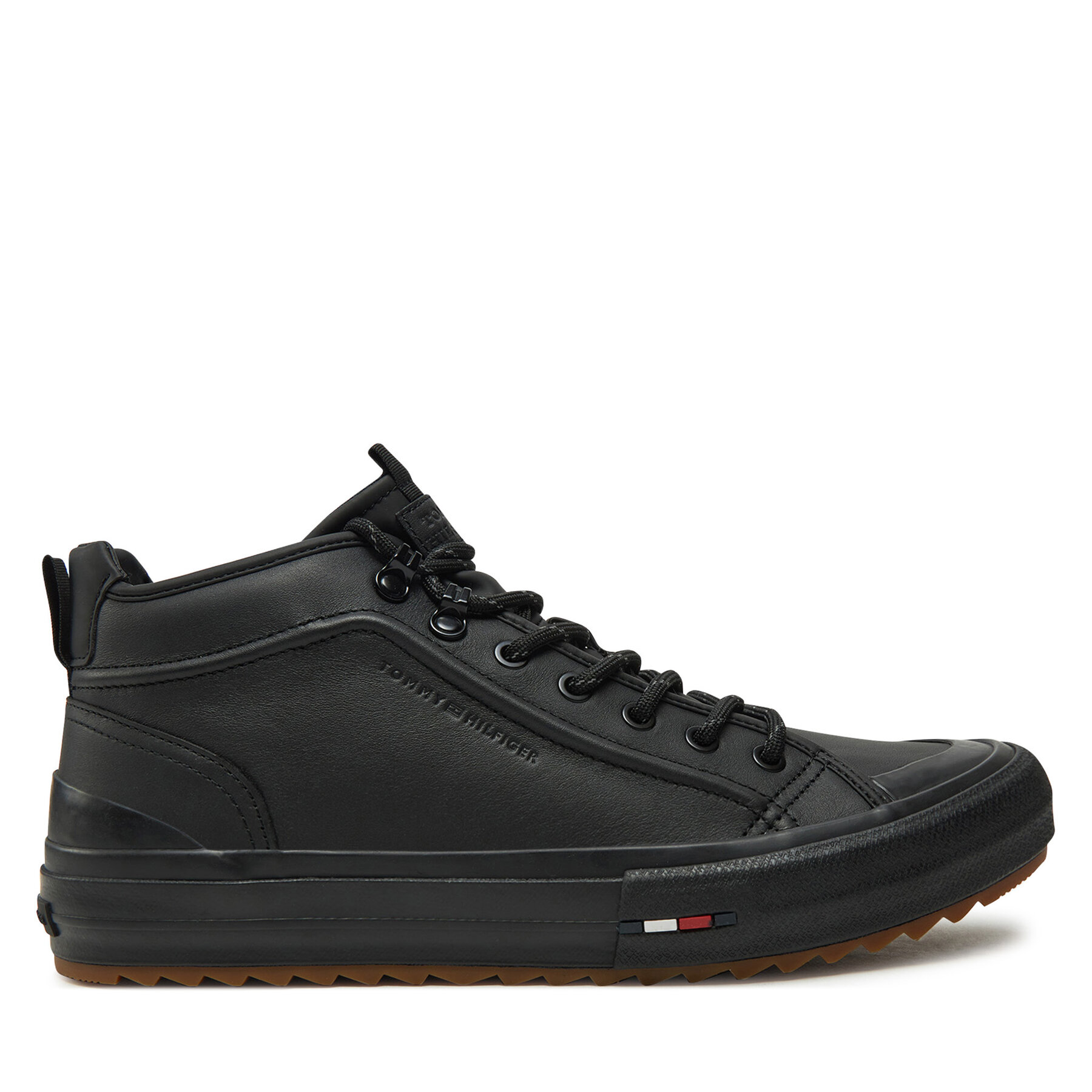 Dámske Sneakersy Tommy Hilfiger, Rozmer: 40, Čierna, Th Hi Vulc Cleat Lth FM0FM05313