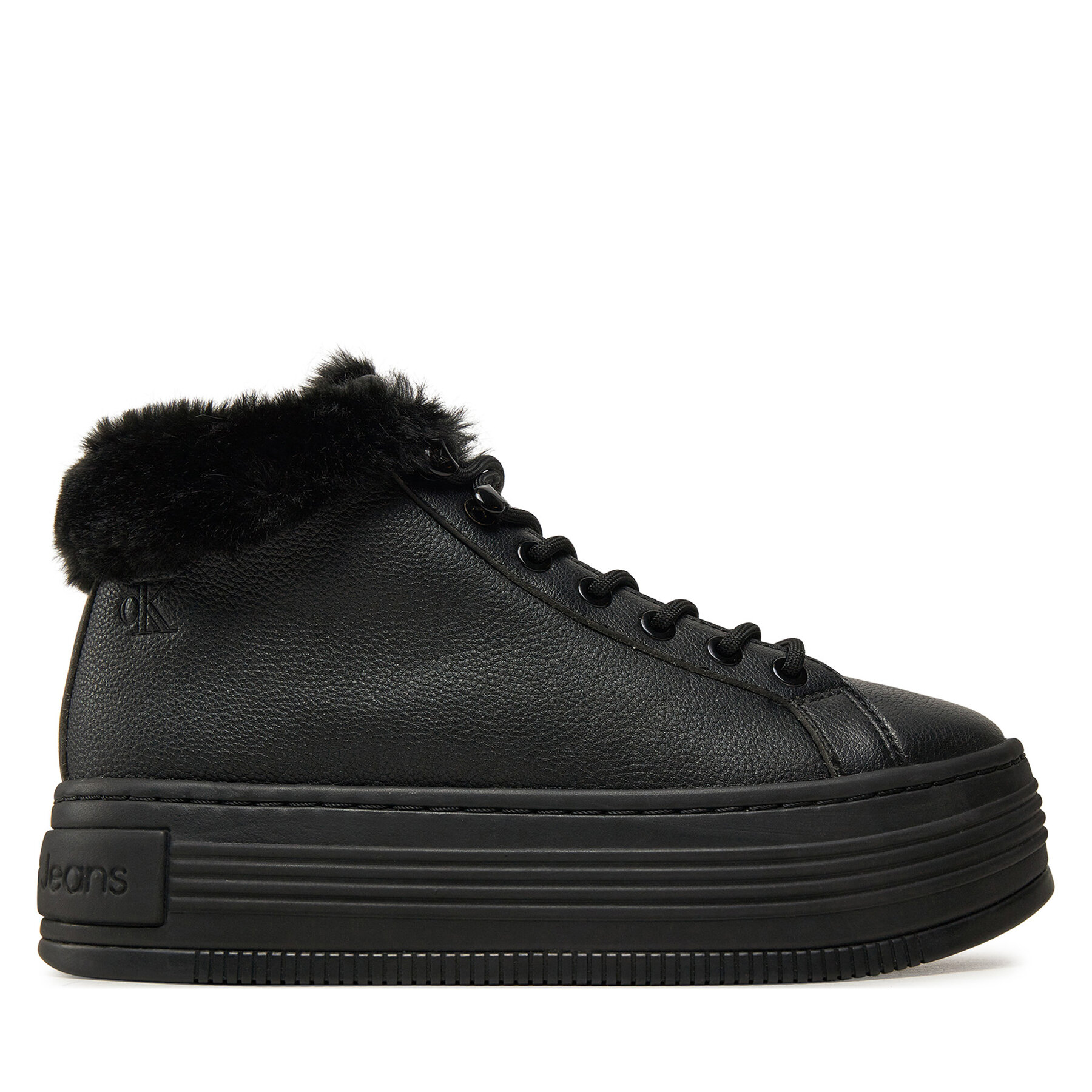 Bottines Calvin Klein Jeans Bold Platf Low Laceup Mg YW0YW01590 Noir
