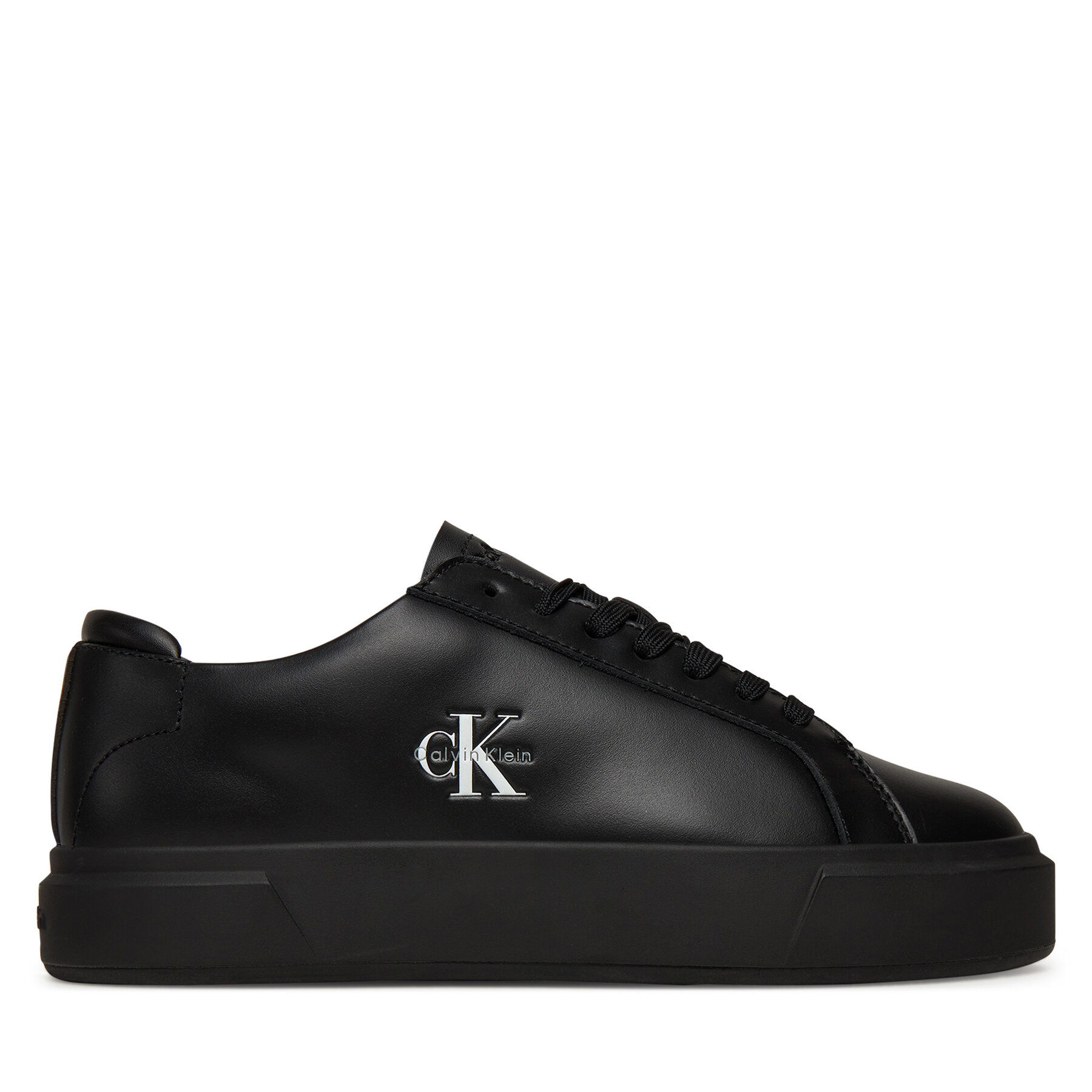 Superge Calvin Klein Basket Cupsole Laceup Lth Ml YW0YW01945 Črna