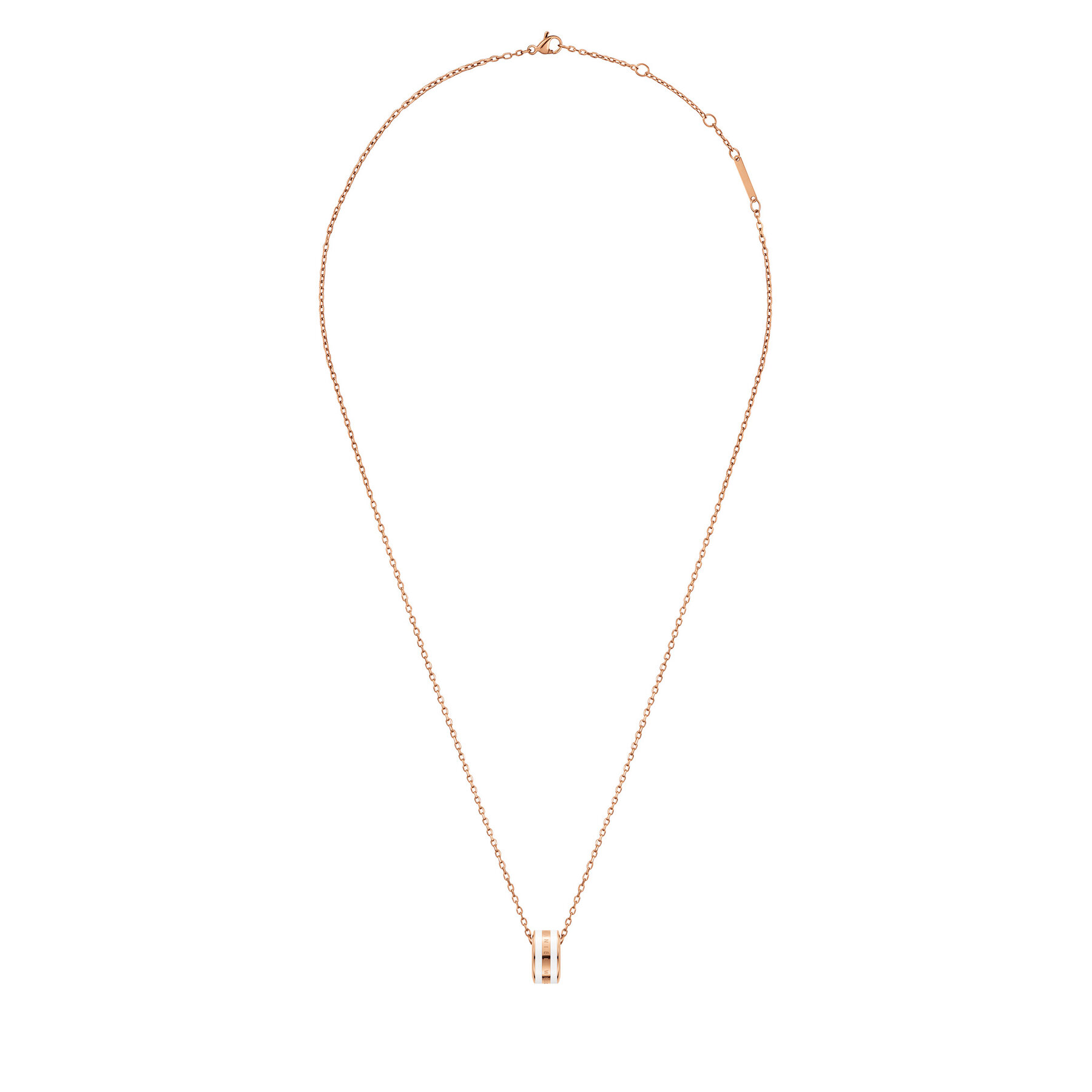 Colier Daniel Wellington Emalie DW00400153 Placat cu aur roz