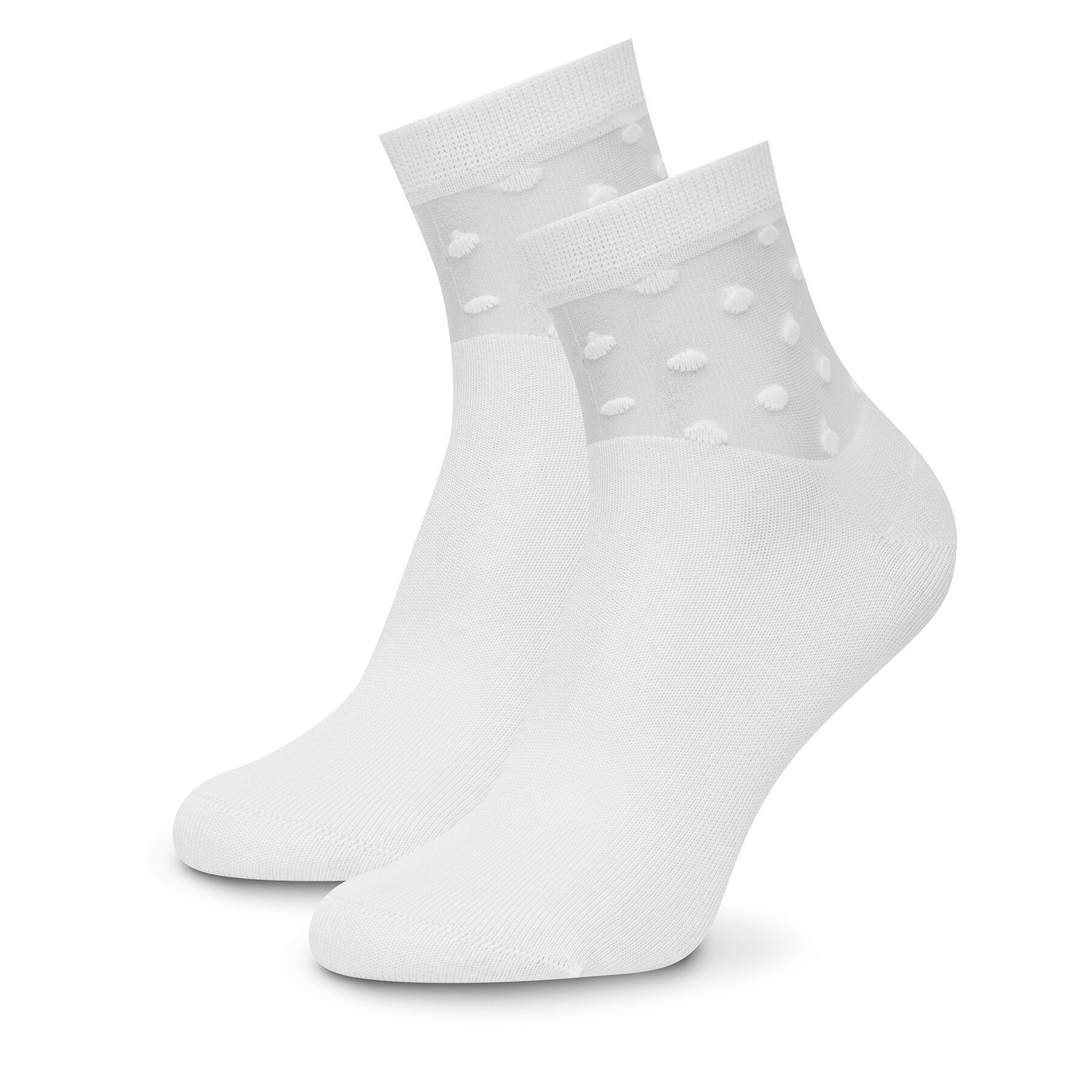 Șosete lungi Nine West KR_NW_STREET_W_SS25 (2 PACK) Alb