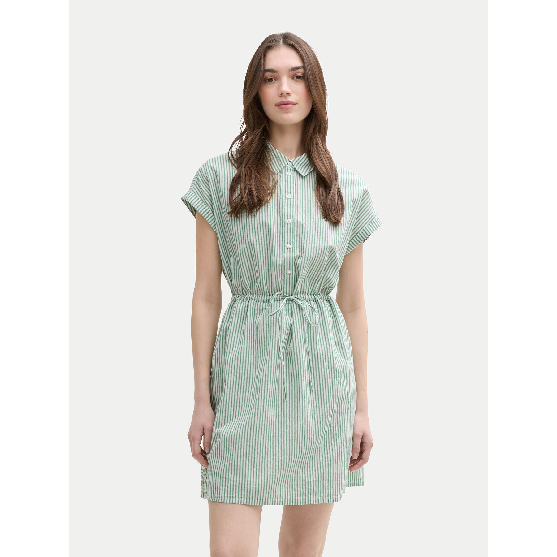 Tom Tailor Denim Hemdkleid 1045766 Grün Regular Fit