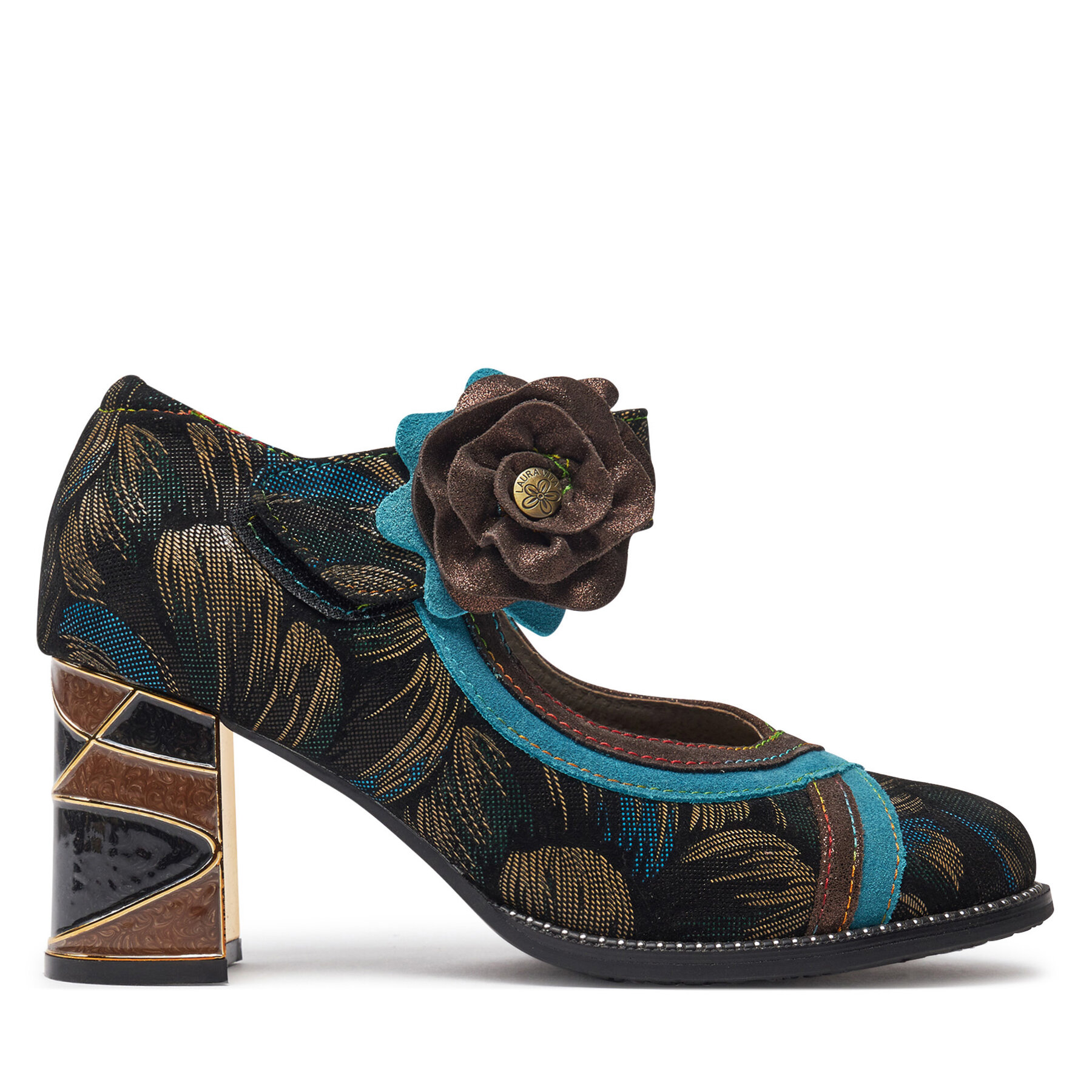 Zapatos hasta el tobillo Laura Vita Marbreo 44 Azul