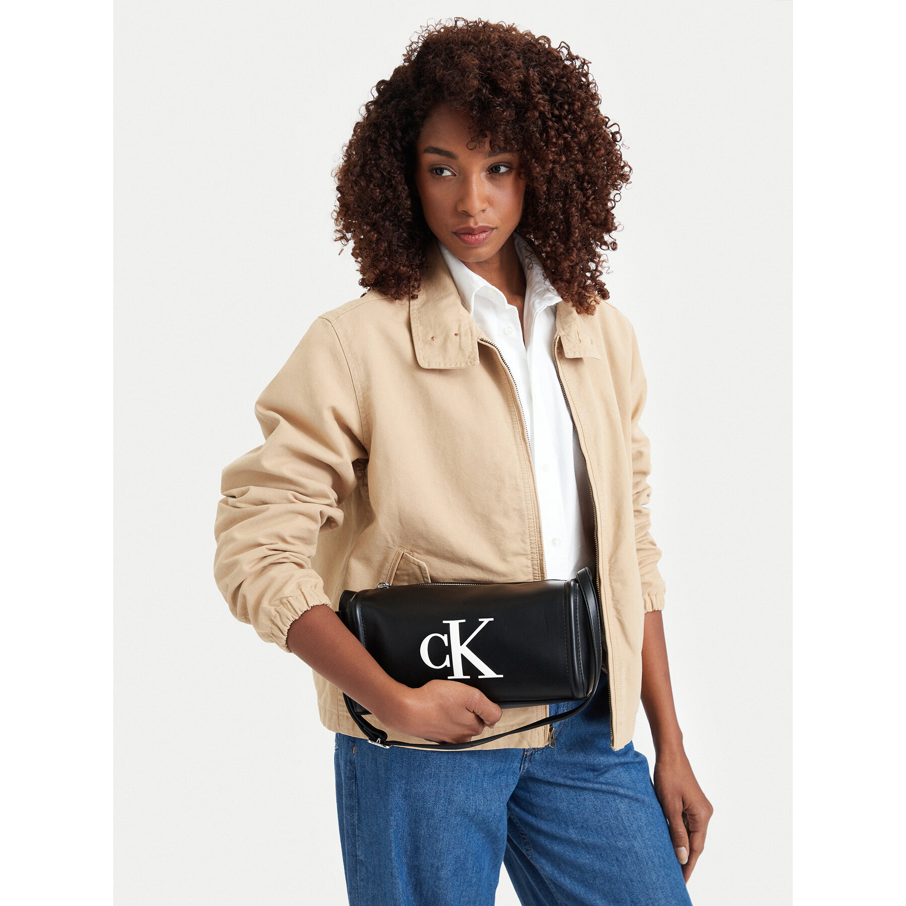 Τσάντα Calvin Klein Bold Ck Slouchy Shoulder Bag LV04F3894G Μαύρο
