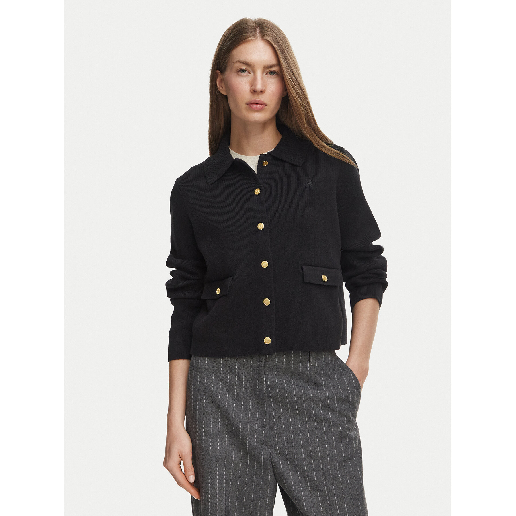 Tommy Hilfiger Strickjacke WW0WW51426 Schwarz Regular Fit