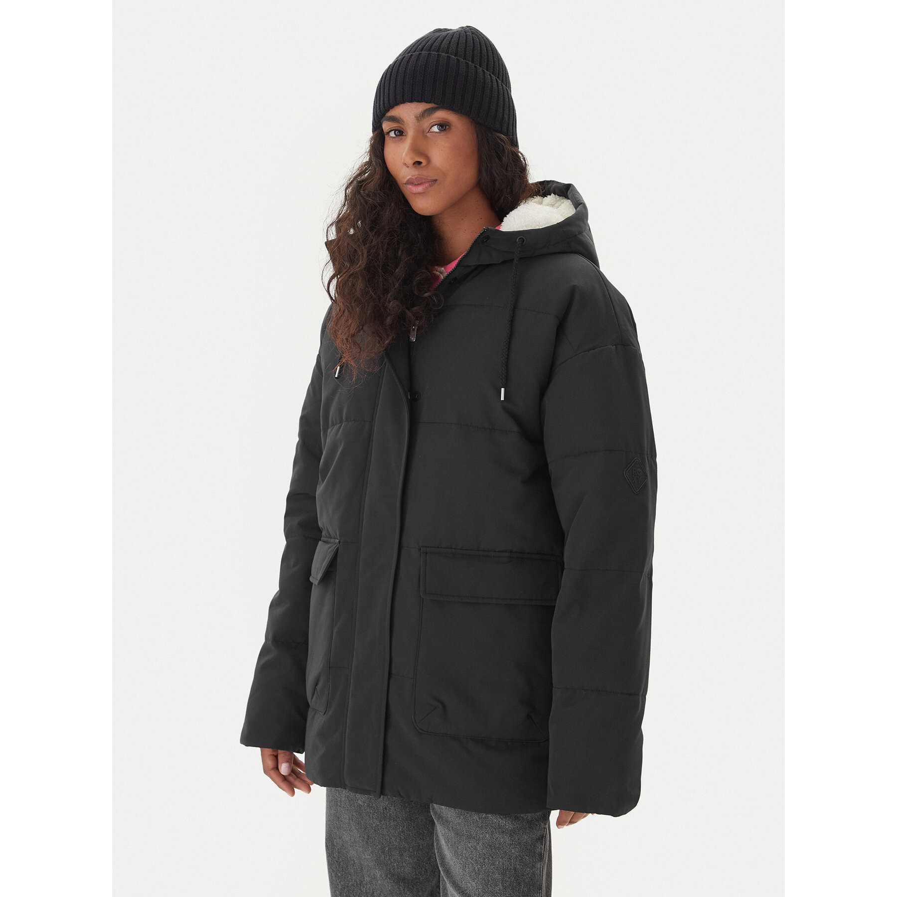 Roxy Winterjacke ERJJK03666 Schwarz Regular Fit