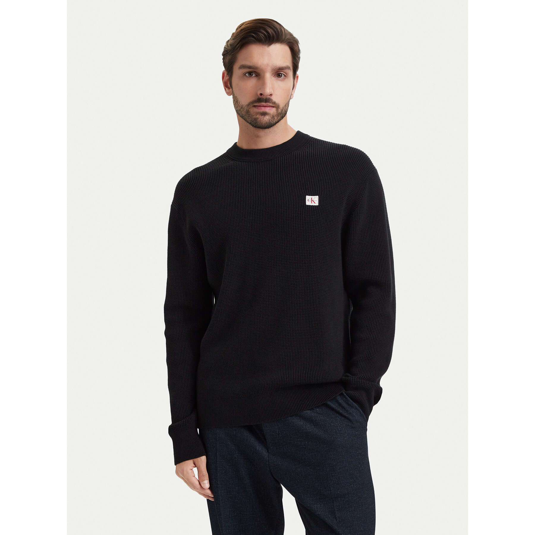 Calvin Klein Jeans Sweatshirt LV04RH326G Schwarz Classic Fit