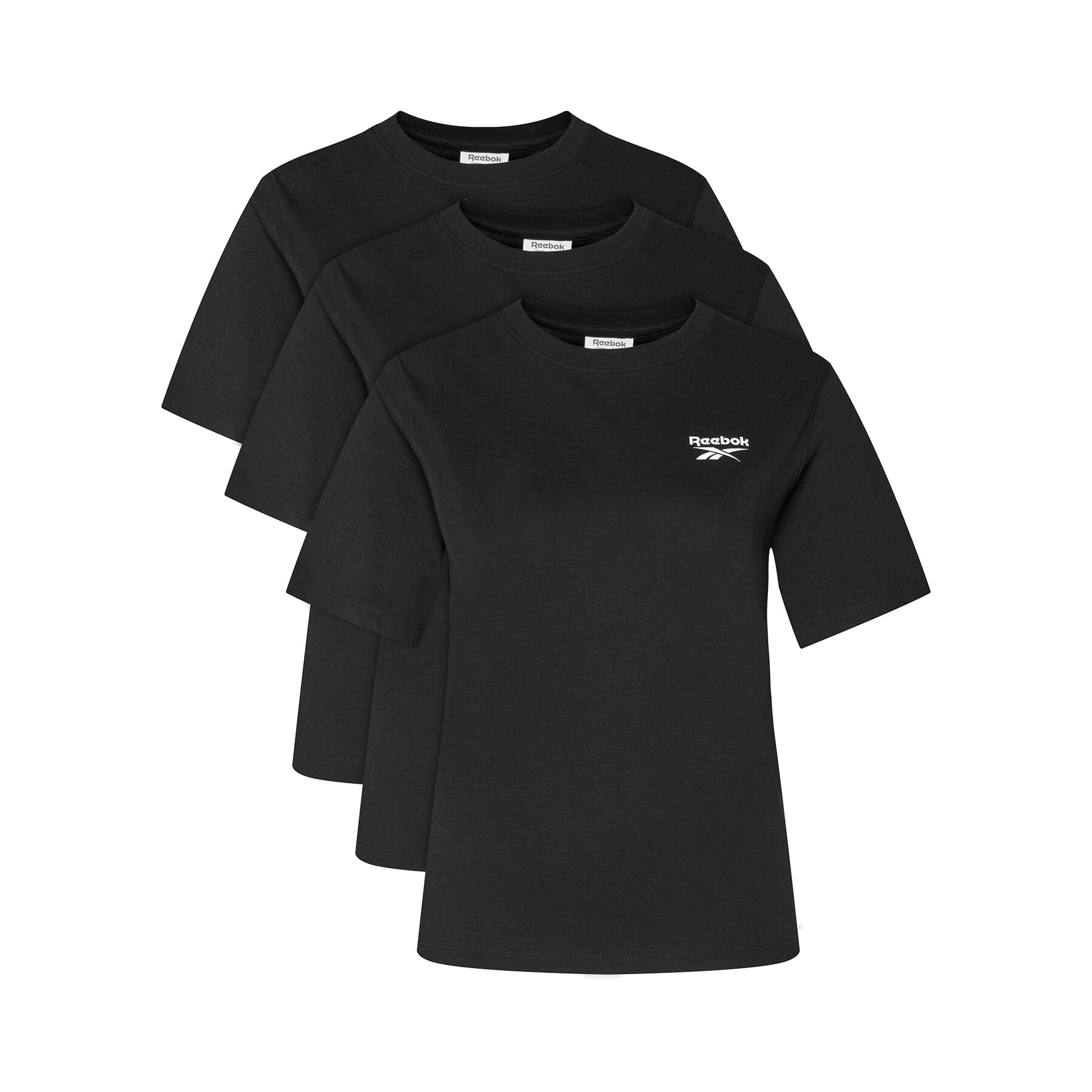 Reebok Komplet t-shirt majic﻿ RK25194CCW Črna Regular Fit