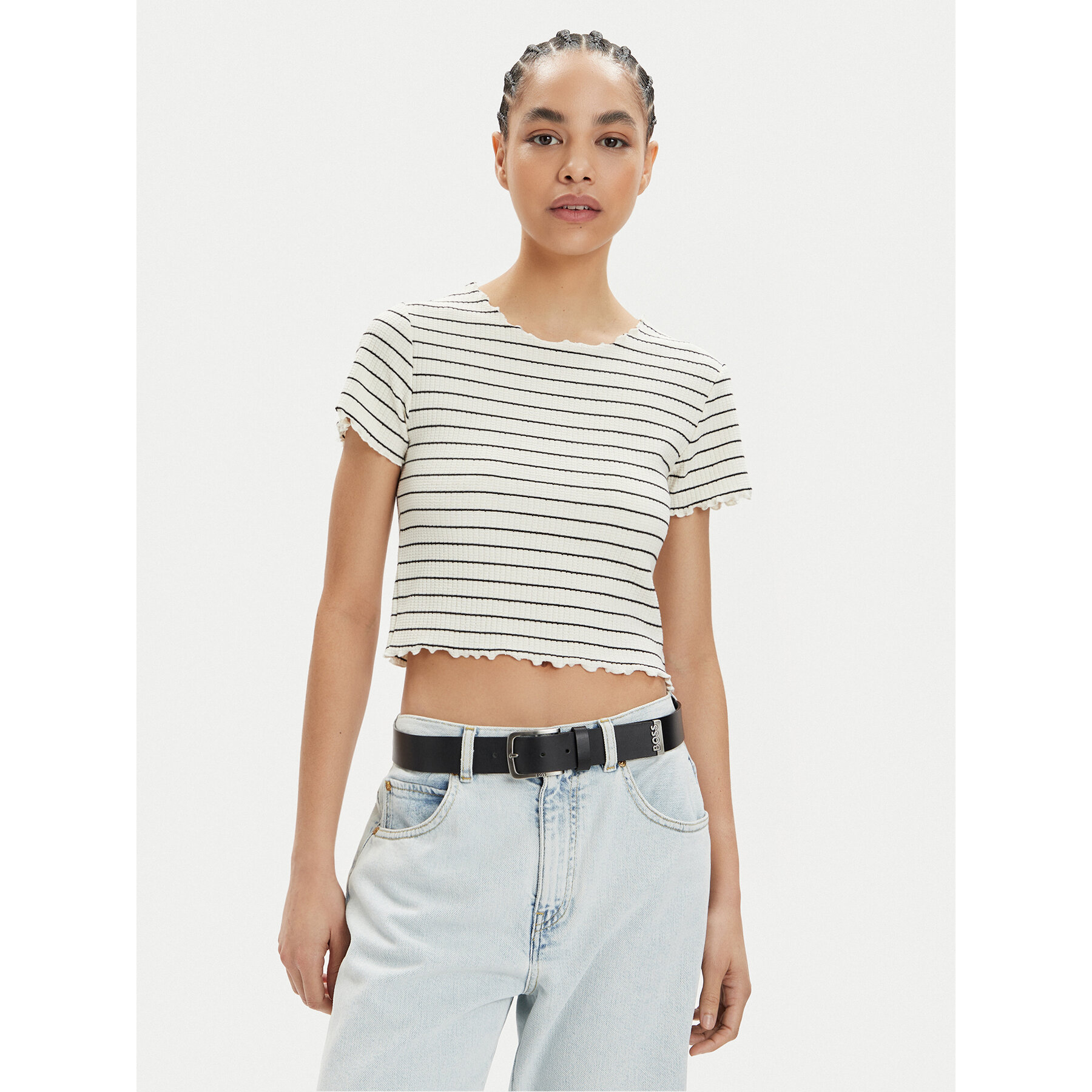 ONLY T-Shirt Anits 15253651 Εκρού Regular Fit