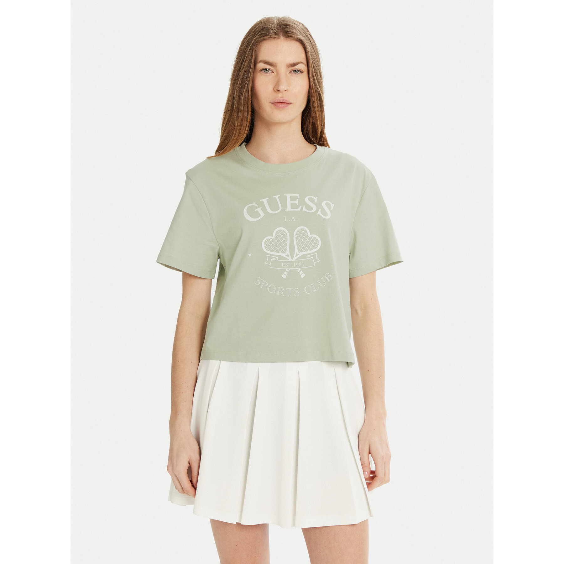 Guess Marškinėliai V5GI04 I3Z14 Žalia Regular Fit