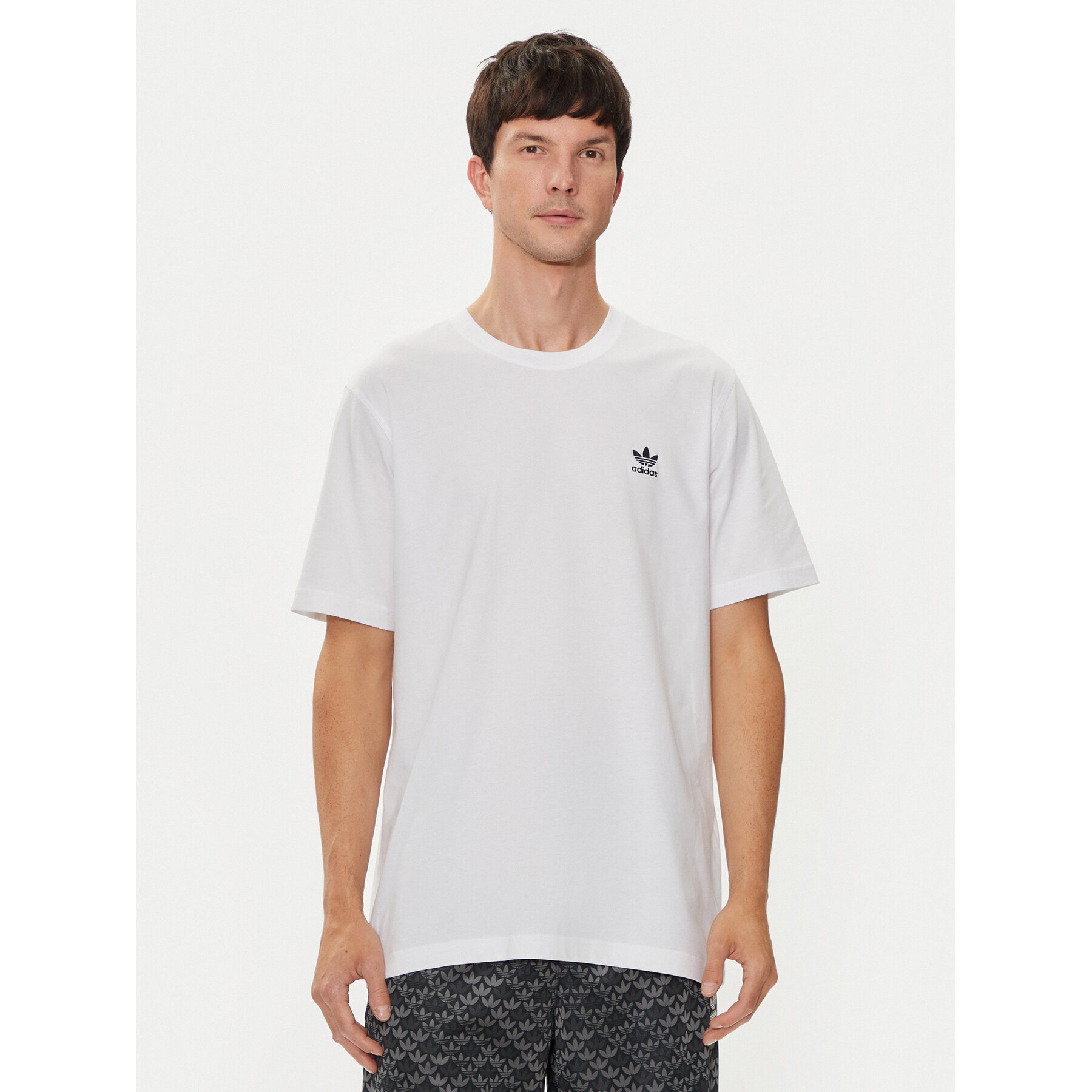 adidas T-Shirt Trefoil Essentials IZ2098 Λευκό Regular Fit