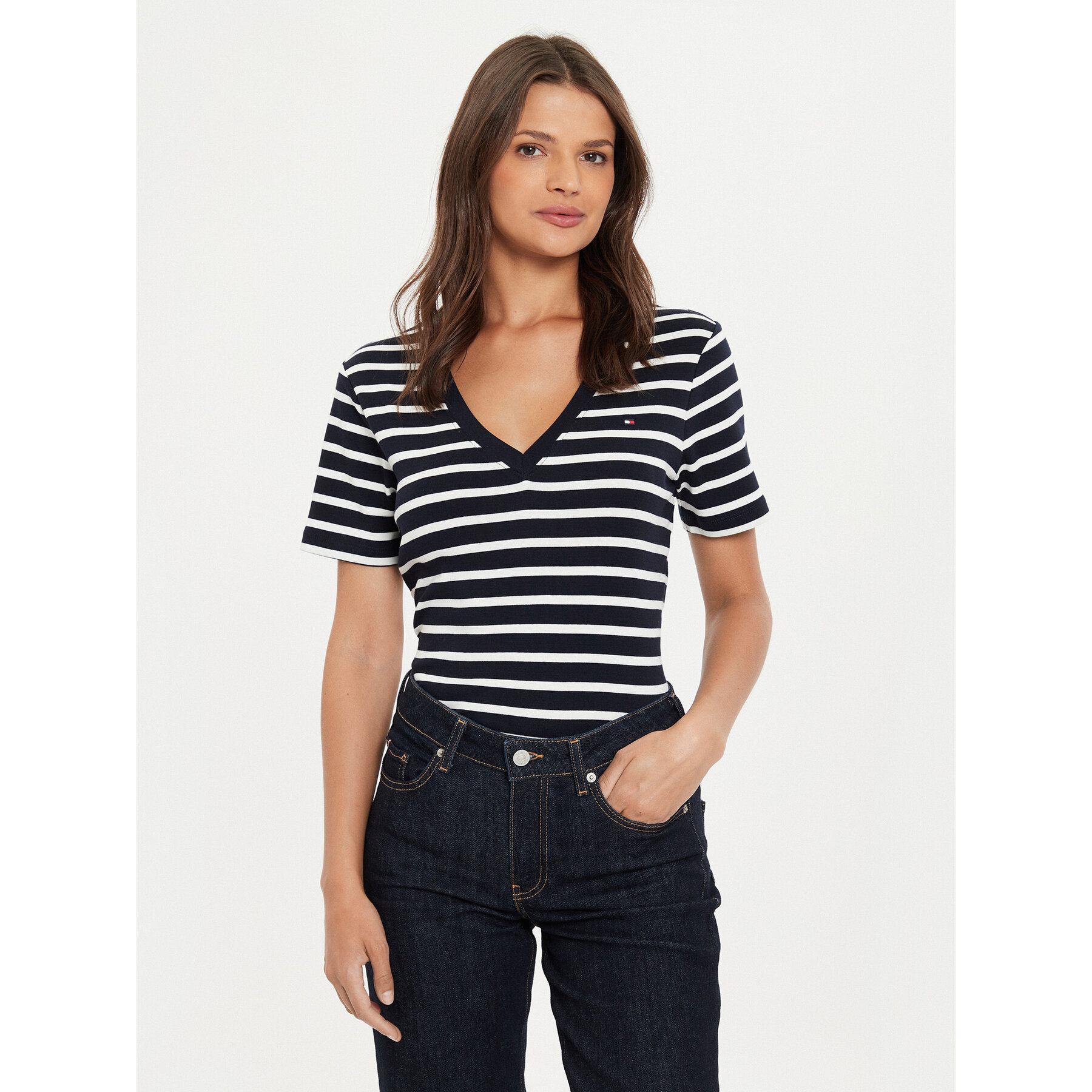 Tommy Hilfiger T-shirt New Cody WW0WW40584 Blu scuro Slim Fit