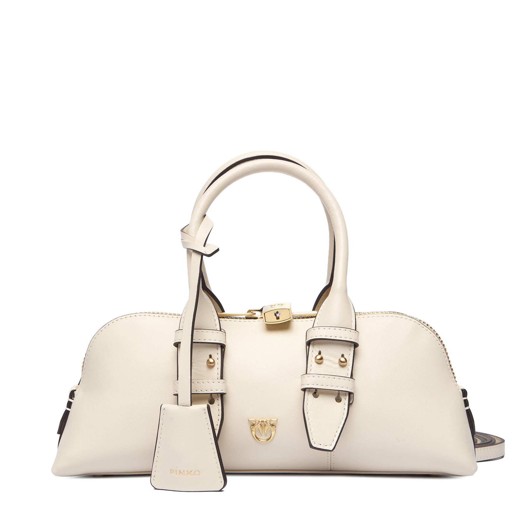 Geantă PINKO Bowling Bag Baguette AI 25-26 PLTT 105334 A0QO Écru