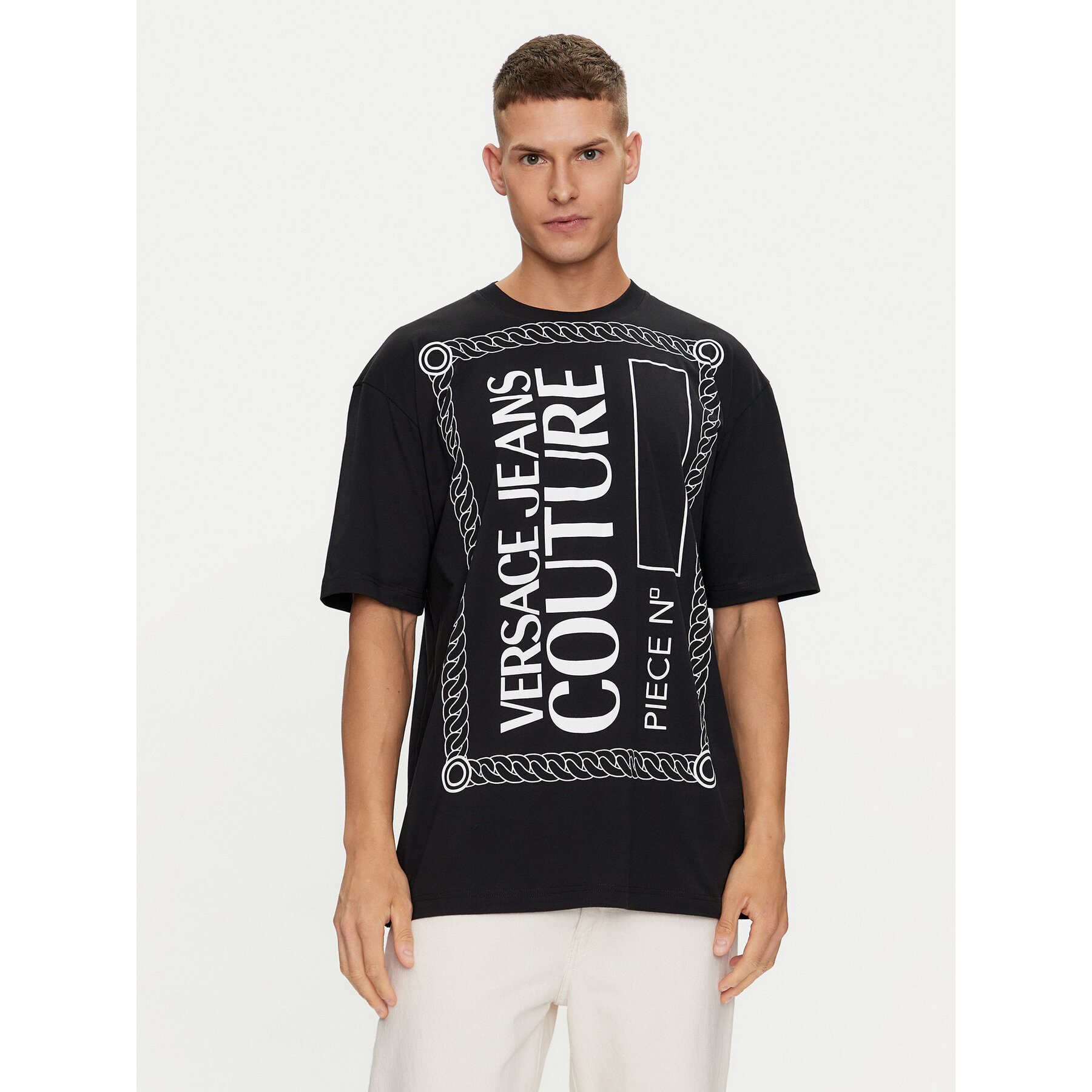 Versace Jeans Couture T-shirt 76GAHE04 Nero Regular Fit
