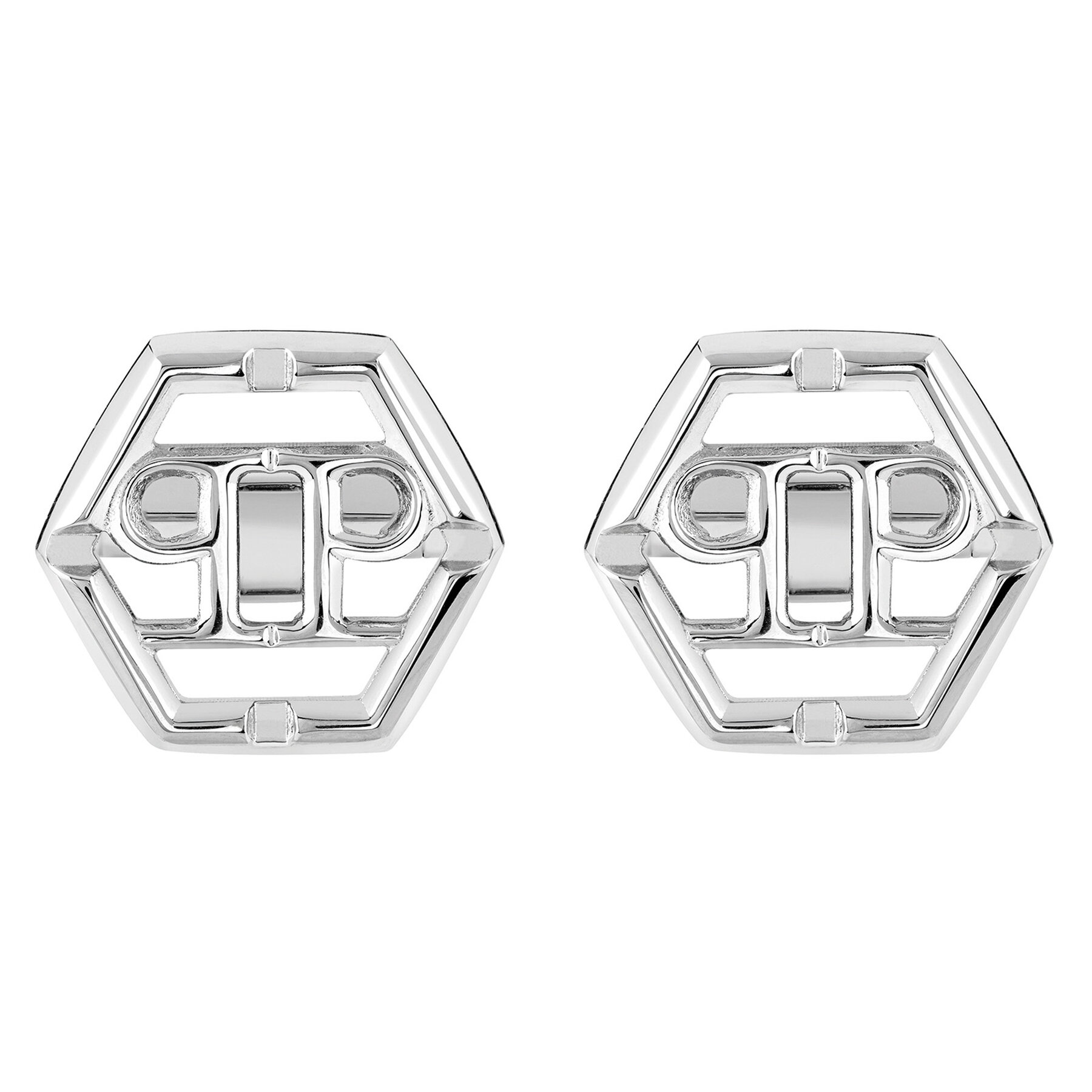 PHILIPP PLEIN Μανικετόκουμπα PHILIPP PLEIN Plein Icon PJ9AA10CU Ασημί
