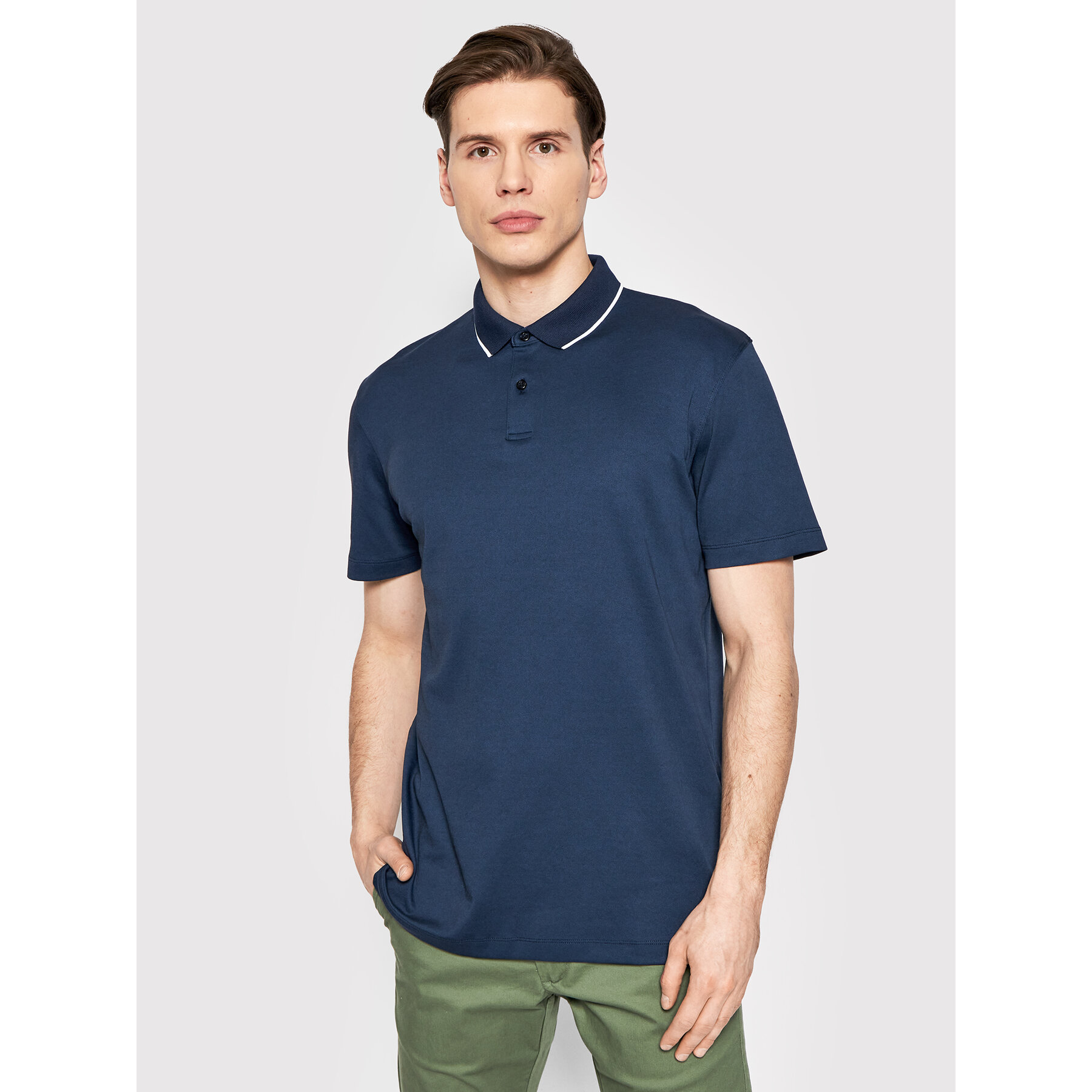 Selected Homme Polo Leroy 16082844 Blu scuro Regular Fit