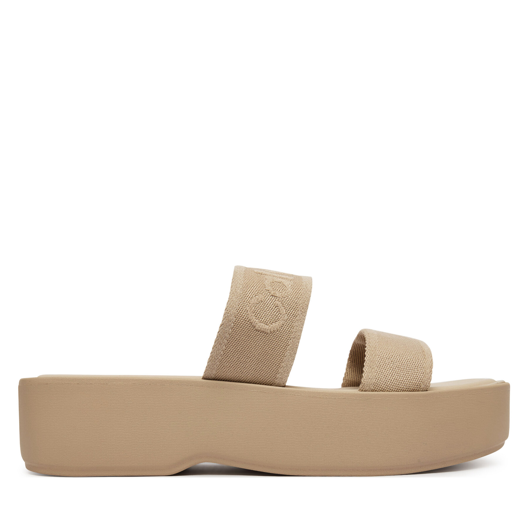 Şlapi Calvin Klein Flatform Sndl Webbing HW0HW02878 Bej