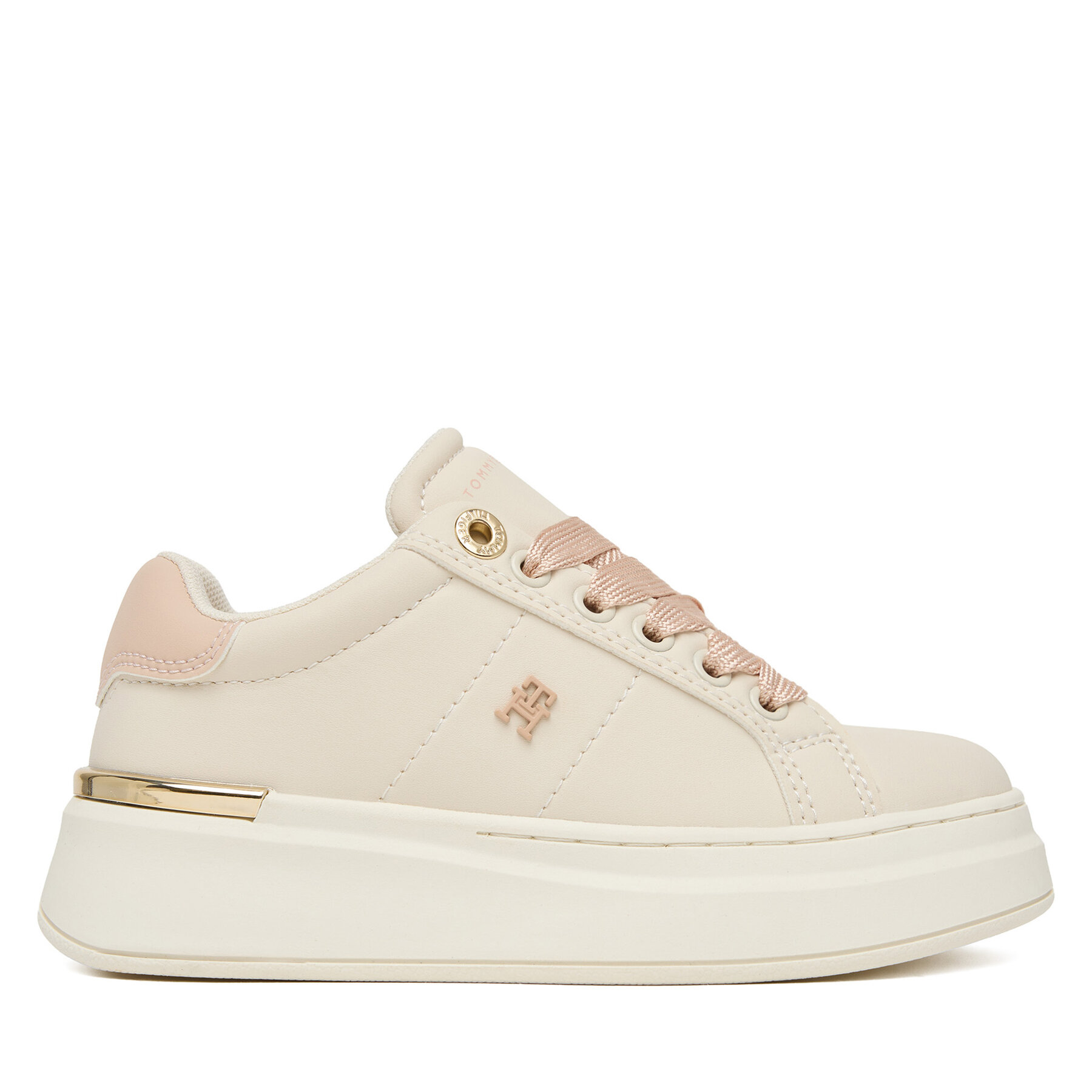 Sneakersy Tommy Hilfiger T3A9-34253-1355 M Écru