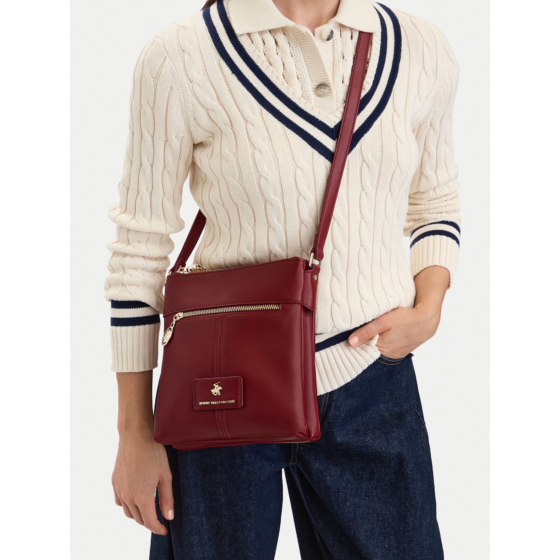 Torbica Beverly Hills Polo Club CEO-BHPC-C-012-10 Tamnocrvena