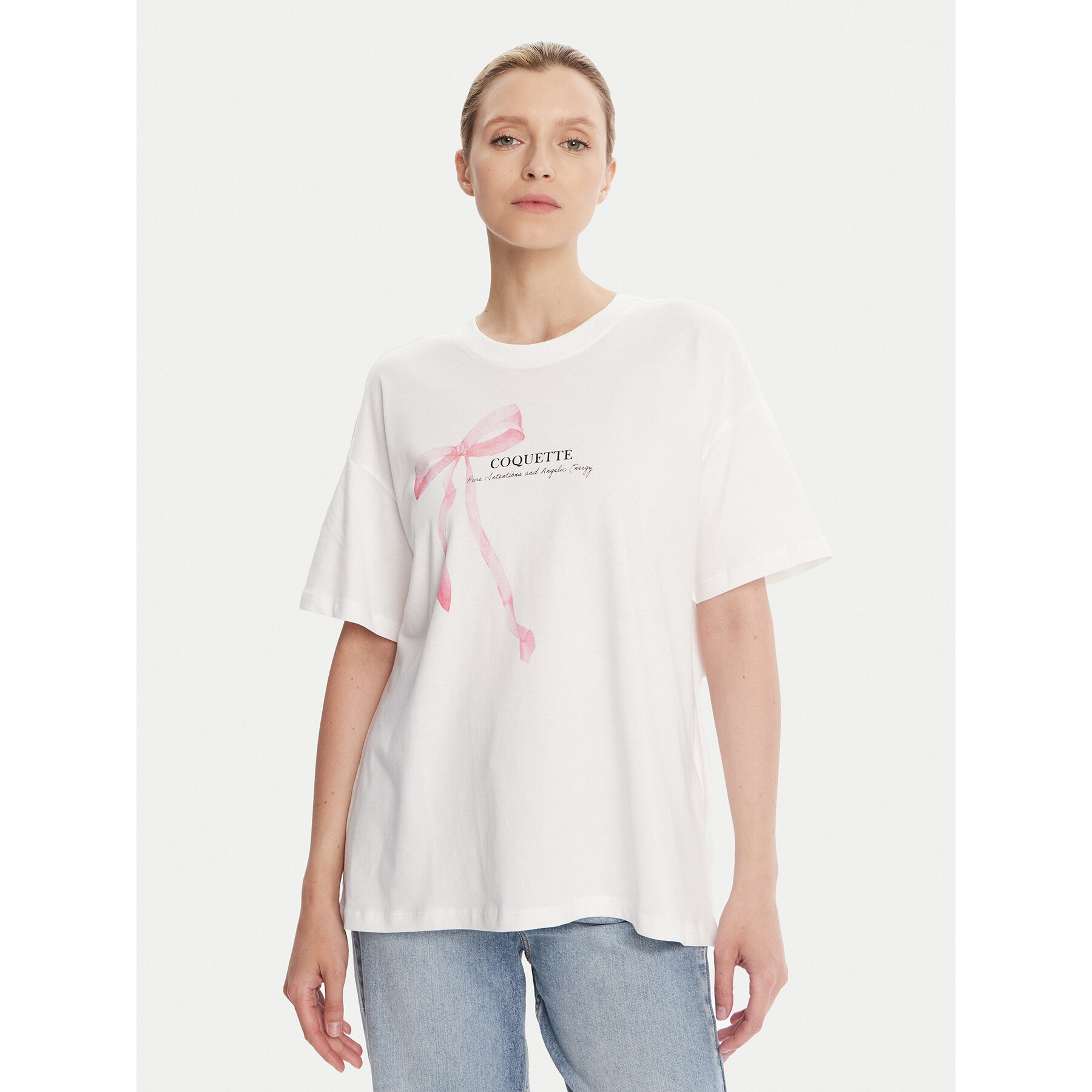 ONLY T-Shirt Vivvi 15346761 Weiß Regular Fit