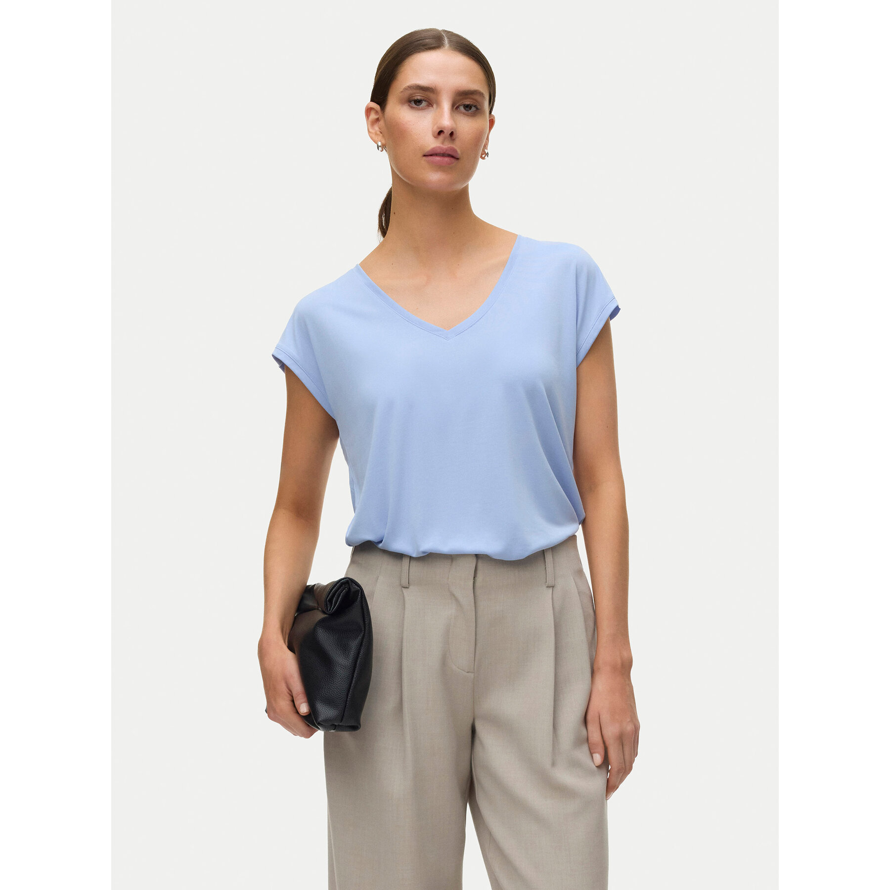 Vero Moda T-Shirt Filli 10247666 Ανοιχτό μπλε Relaxed Fit