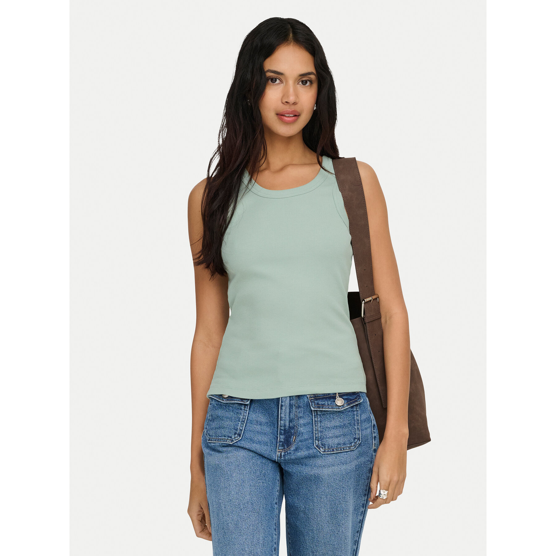 ONLY Τοπ Val 2-Way 15371705 Πράσινο Slim Fit