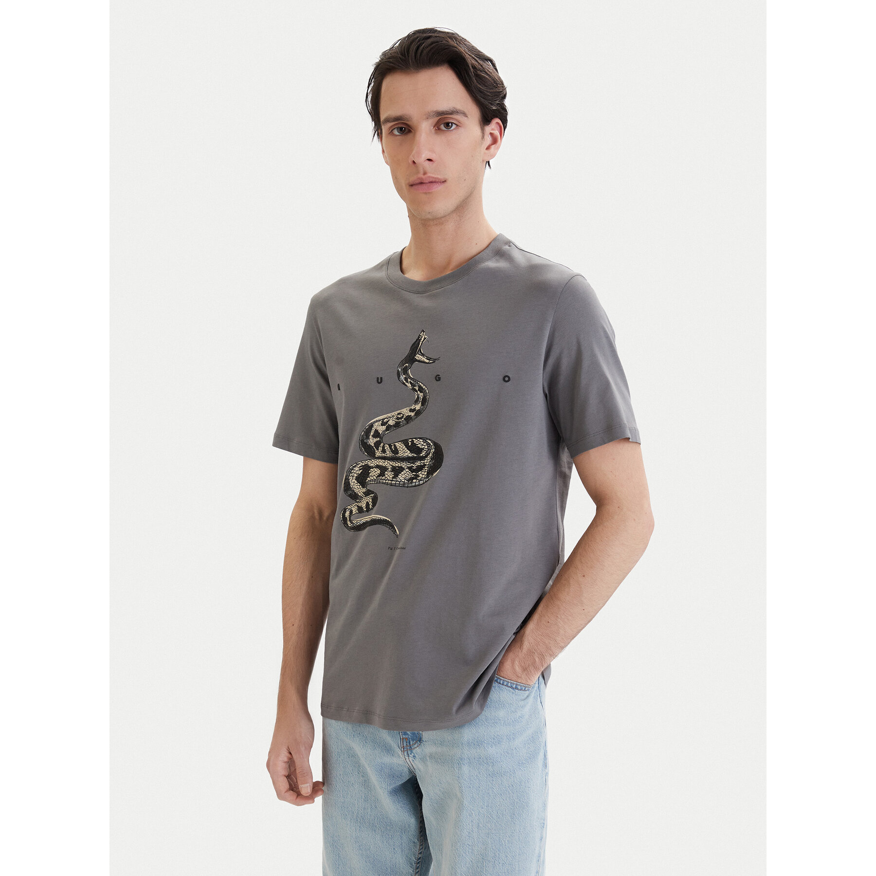 HUGO T-Shirt Discorb 50557672 Grau Regular Fit