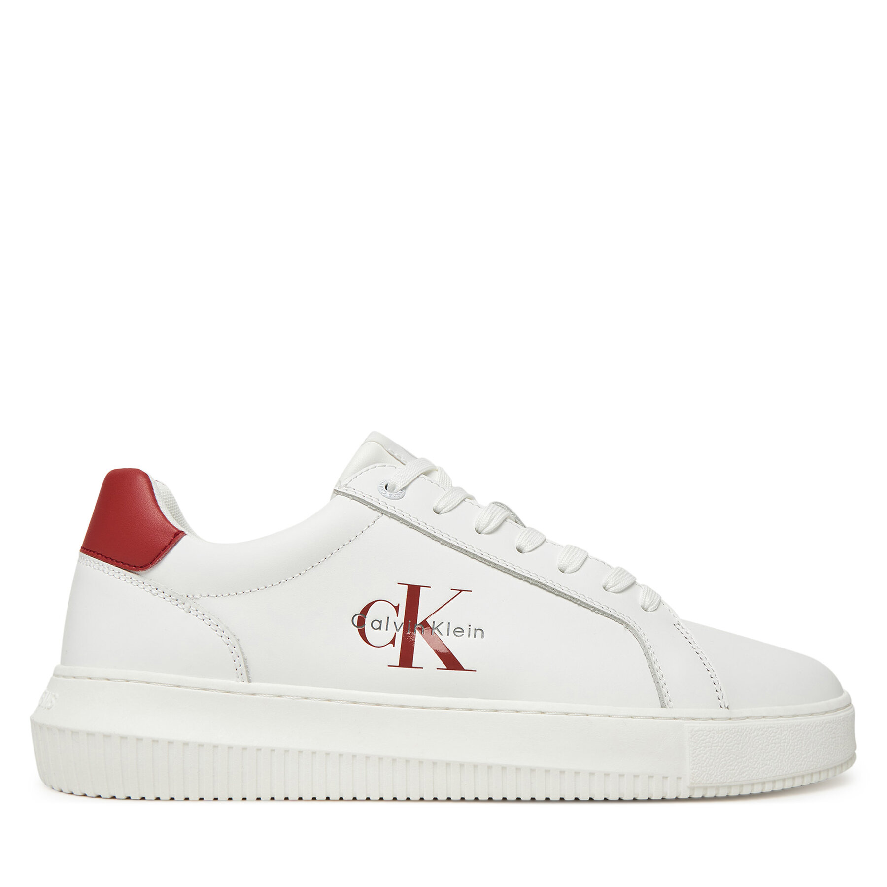 Sneakersy Calvin Klein Jeans Chunky Cupsole Monologo YM0YM01317 Biela
