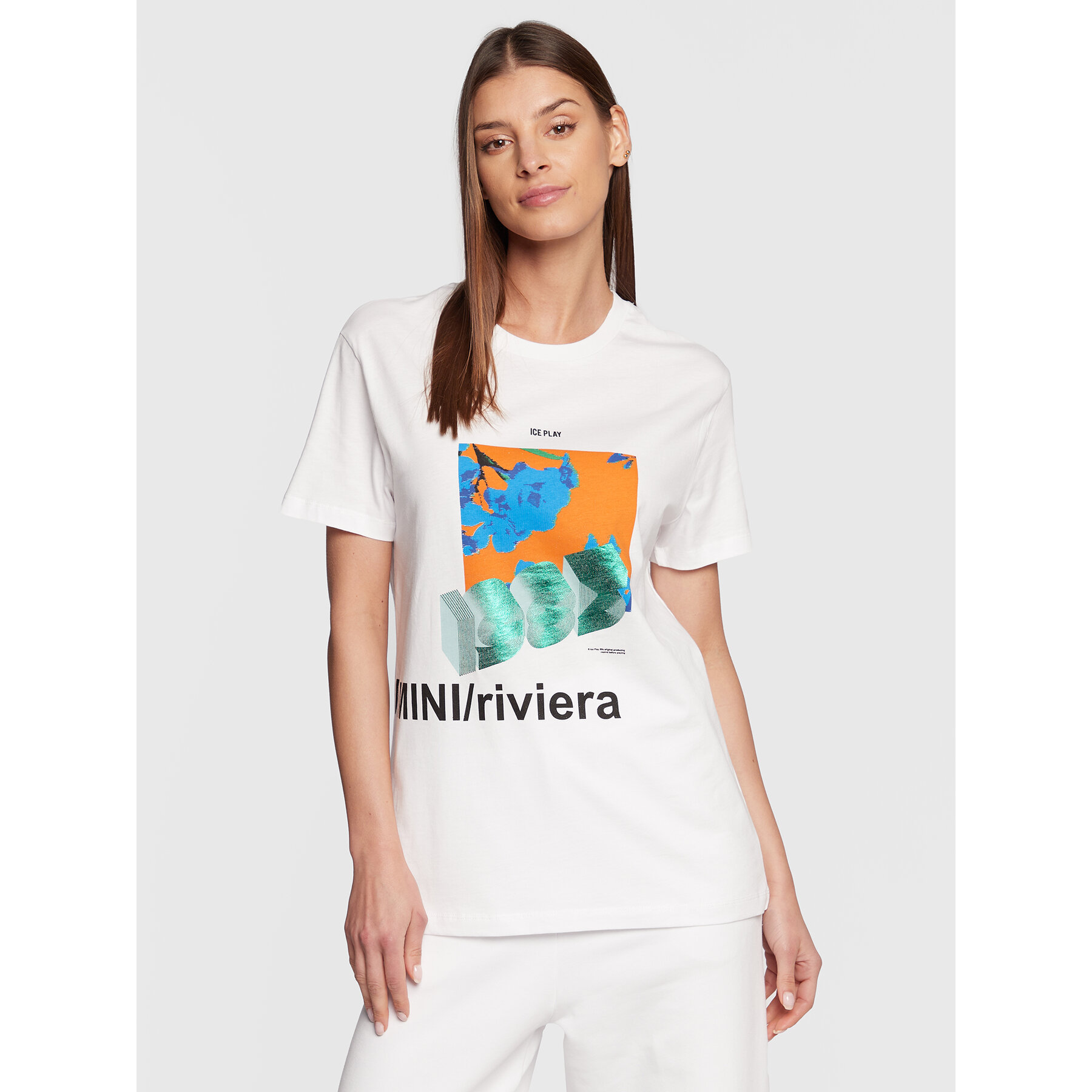 Ice Play Ice Play T-Shirt 23E U2M0 F023 6324 1101 Λευκό Regular Fit