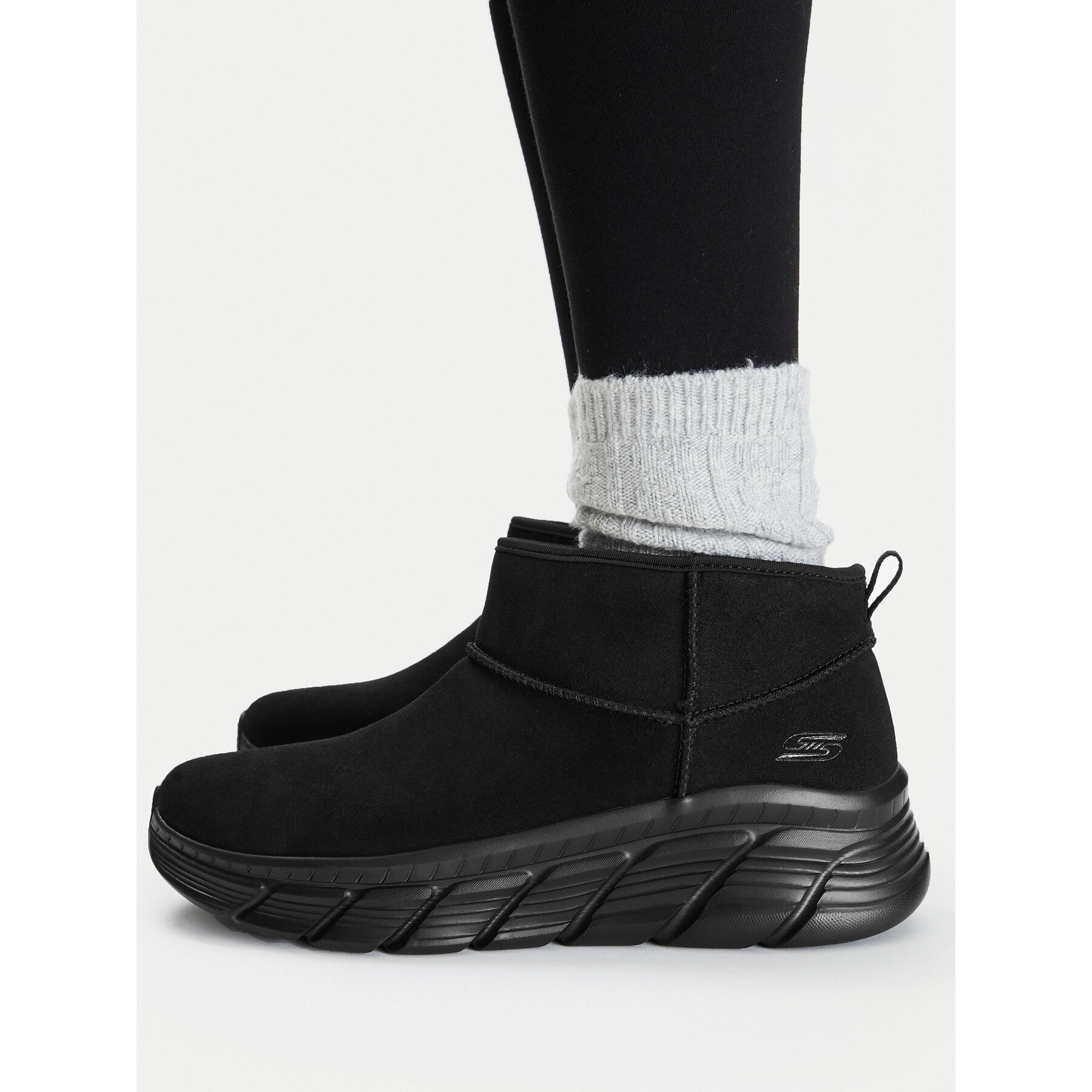 Sněhule Skechers Bobs B Flex Hi 117390/BBK Černá