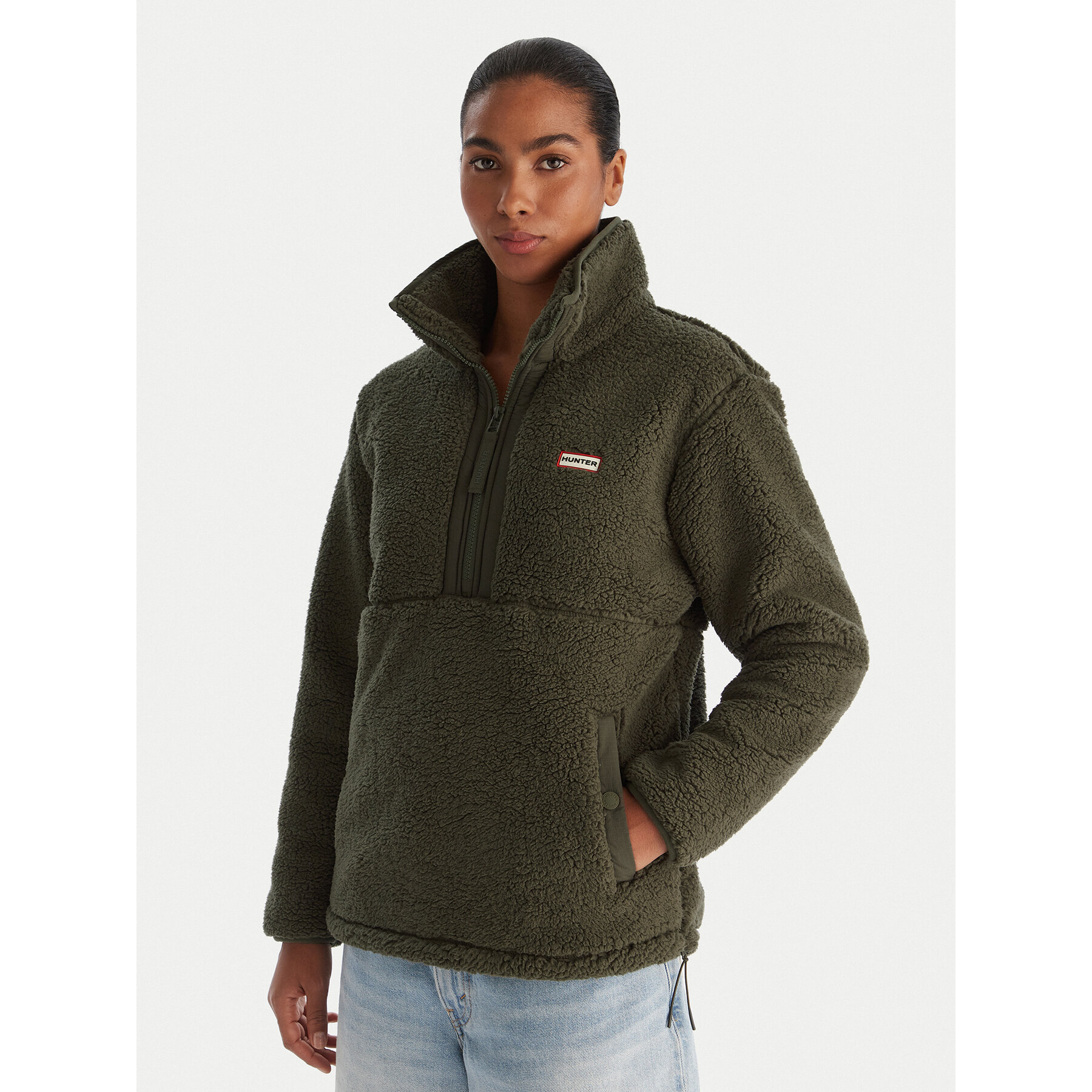 Hunter Fleecejacke Tiorga HARW0016252 Grün Regular Fit