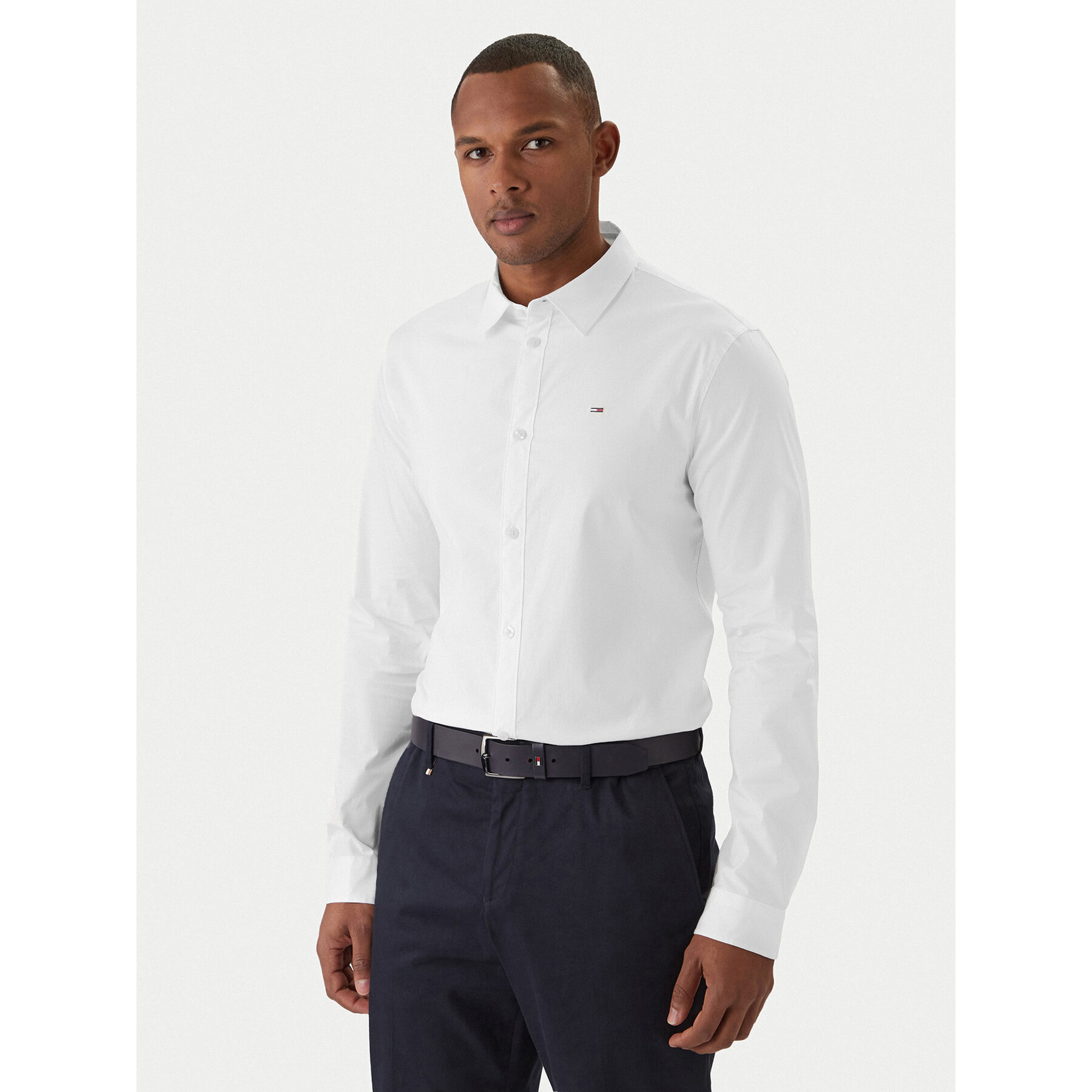 Tommy Jeans Hemd DM0DM04405 Weiß Slim Fit